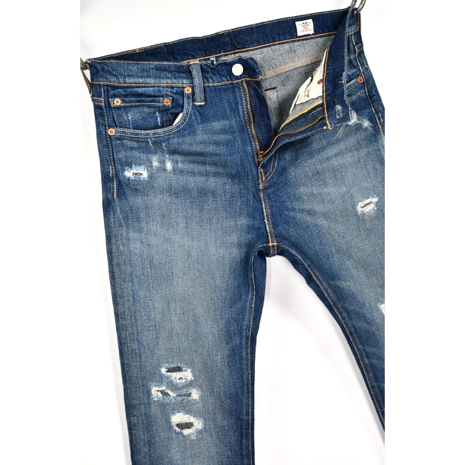 Levi's Levi's 510 White Oak Cone Denim Jeans Distressed Men's W32 L32 Blue Size US 32 / EU 48 - 2 Thumbnail