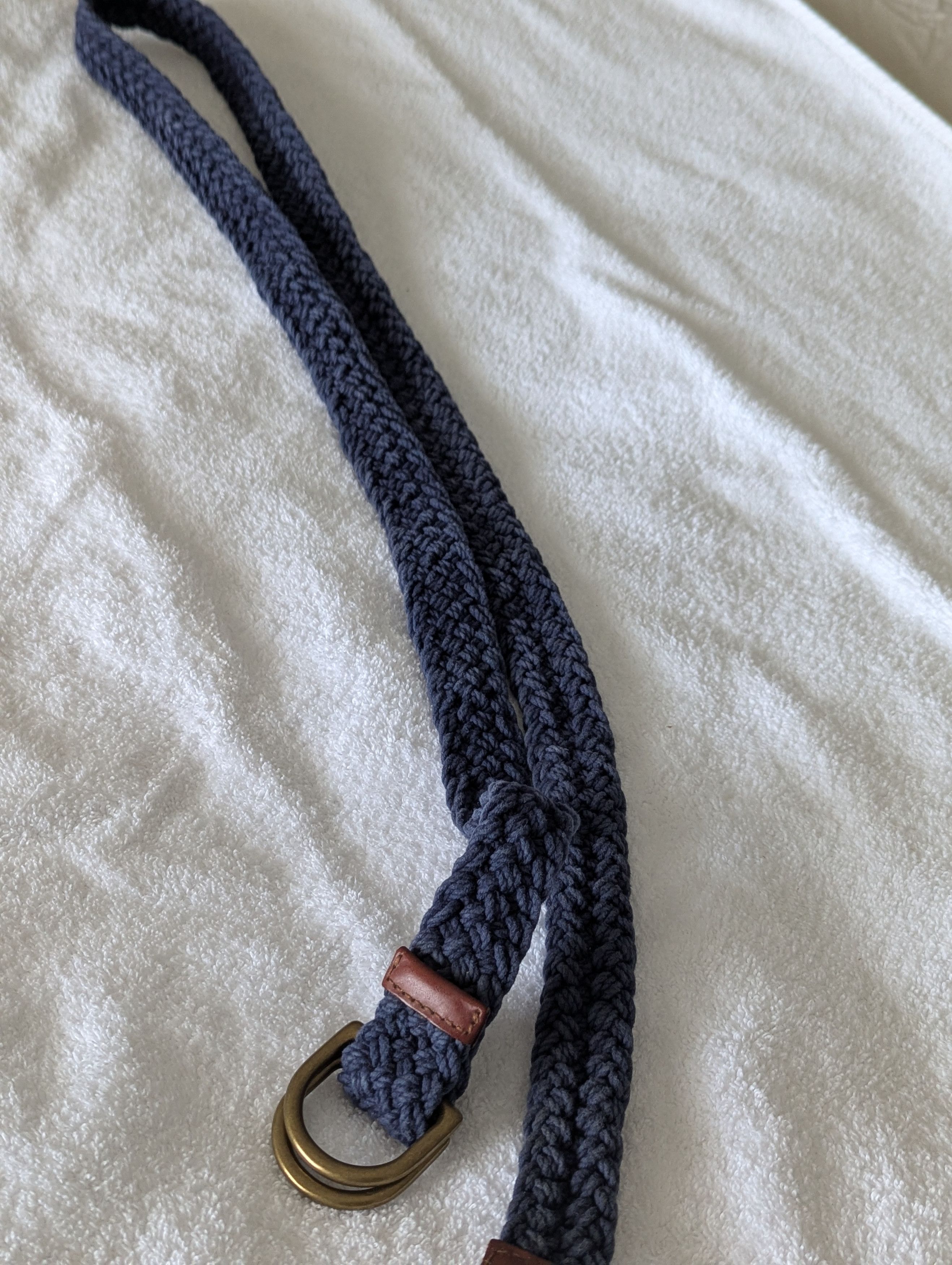 Polo Ralph Lauren Vintage Brass, Nylon and Leather Belt Size 38 - 3 Thumbnail