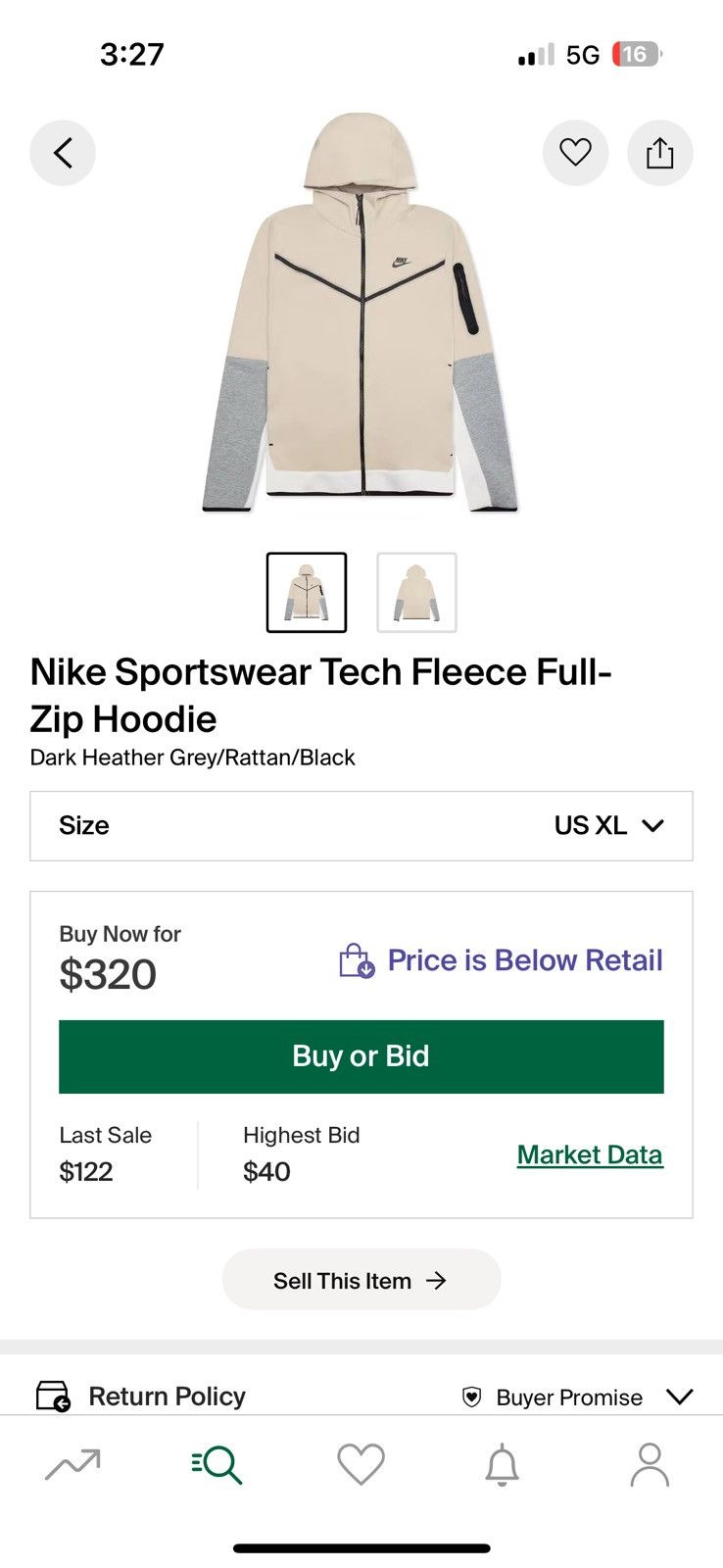 Nike Nike Sportswear Tech Fleece Full-Zip Hoodie Size US XL / EU 56 / 4 - 3 Thumbnail