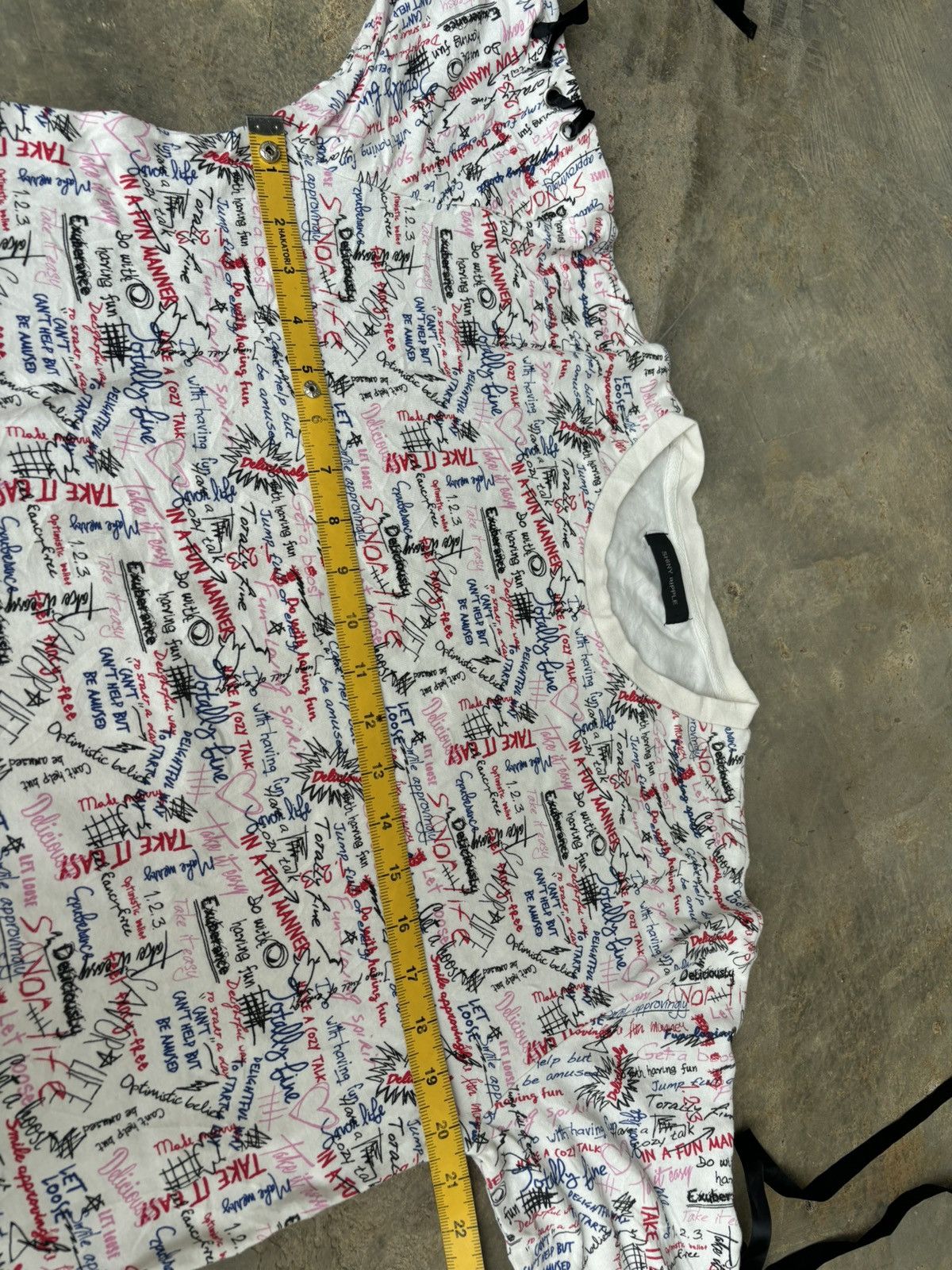 Hysteric Glamour × Japanese Brand Y2k Shinky Ripple Full Print Tshirt Size US M / EU 48-50 / 2 - 9 Thumbnail