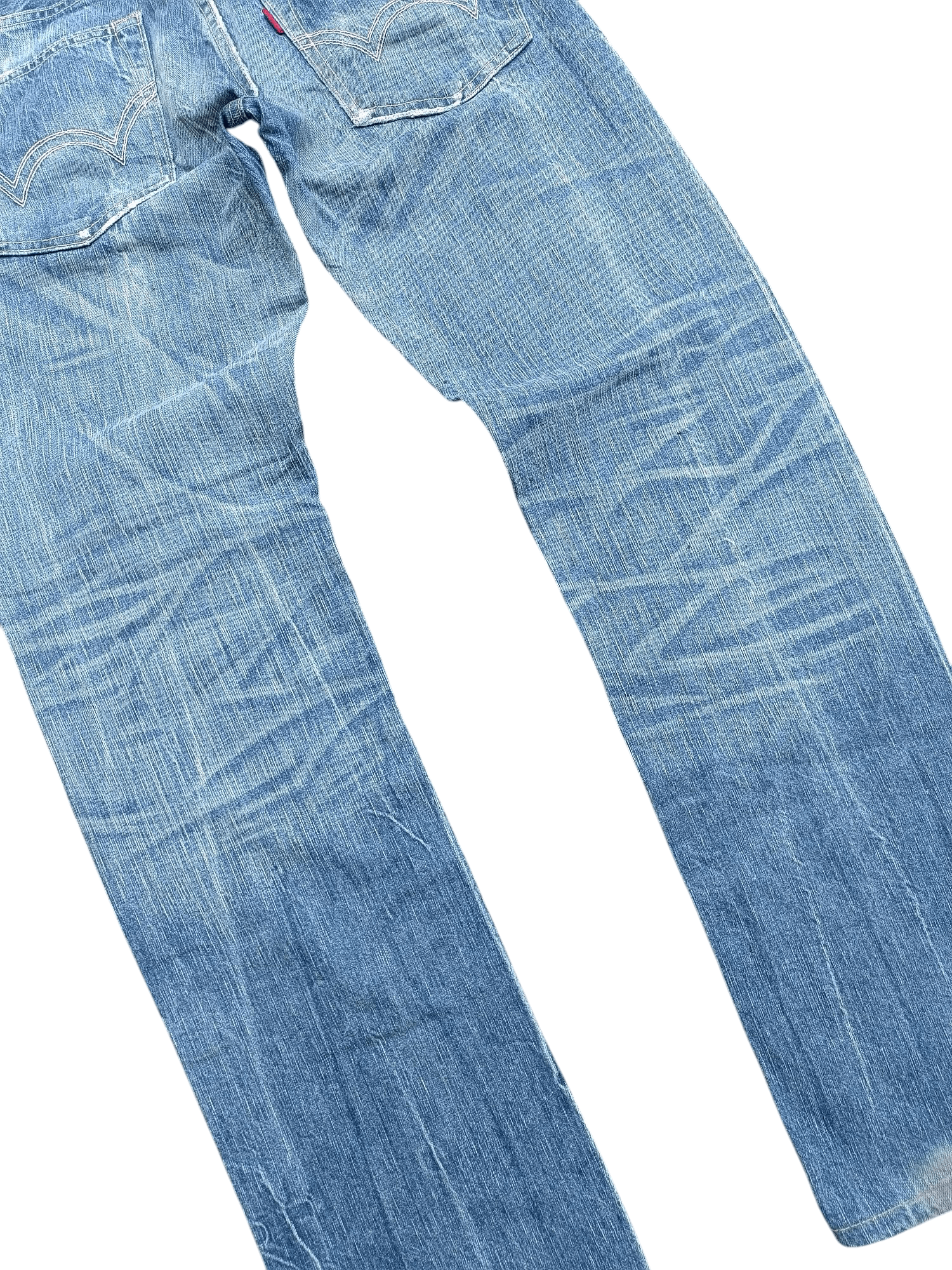 Edwin × Vintage RARE 🔥 Edwin 503 Mission Whisker Faded Denim E240 Size US 32 / EU 48 - 4 Thumbnail
