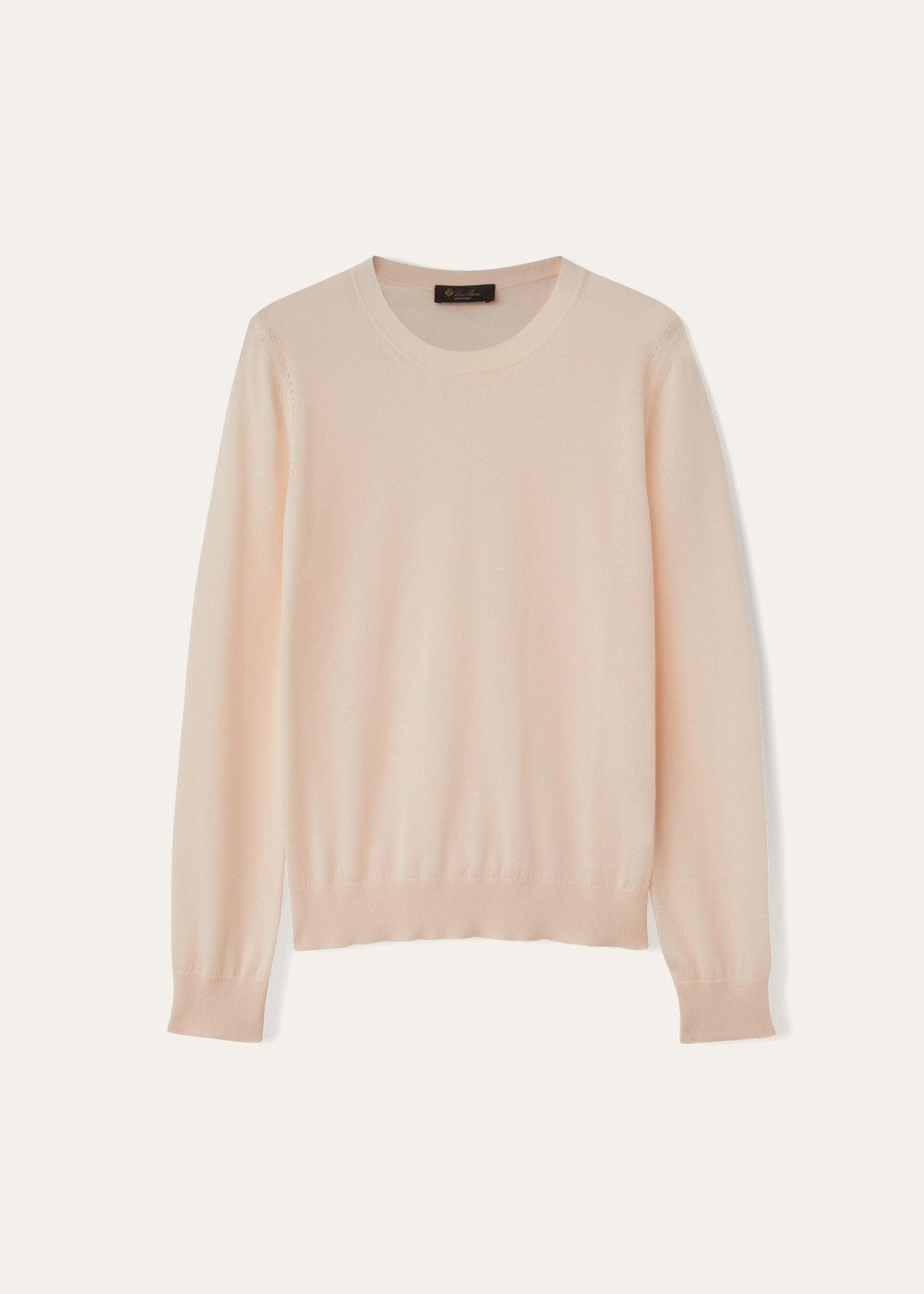 Loro Piana o1srvl11e0824 Piuma Cashmere Crewneck Sweater in Light Pink Size L / US 10 / IT 46 - 1 Thumbnail