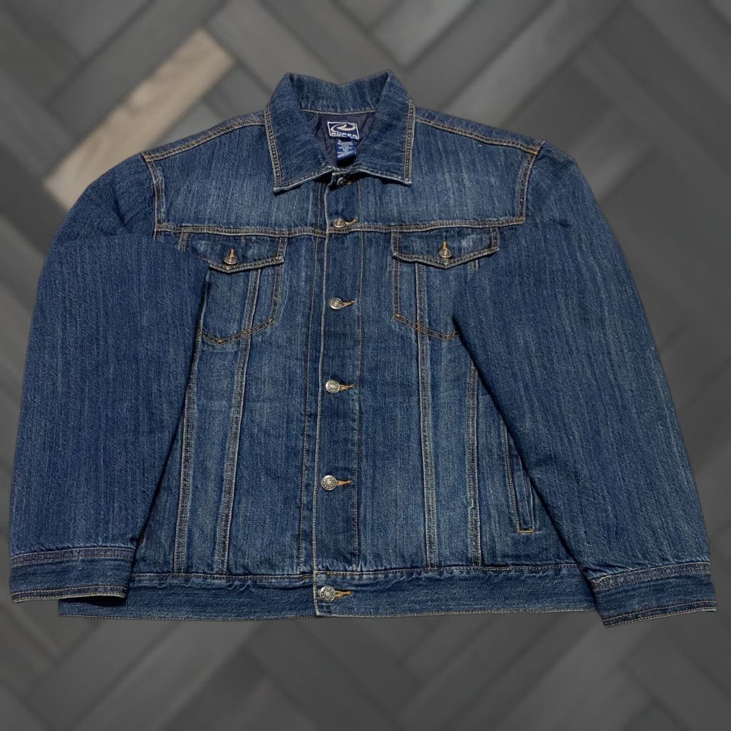 Roper Roper Jacket L Mens Size L Western Solid Denim Cotton Blue Regular Button Lined Nylon Poylester Spring Fall Winter Career: Outer, Casual, Travel Size US 33 - 1 Thumbnail
