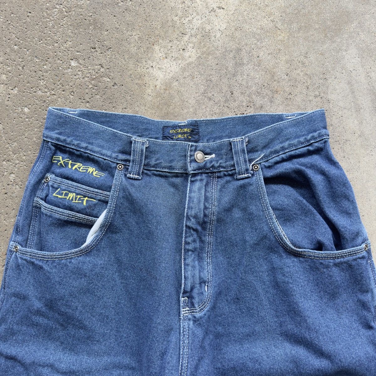 Vintage Y2K Baggy Denim Skater Jean Shorts Jorts Jnco Style Size US 31 - 3 Thumbnail