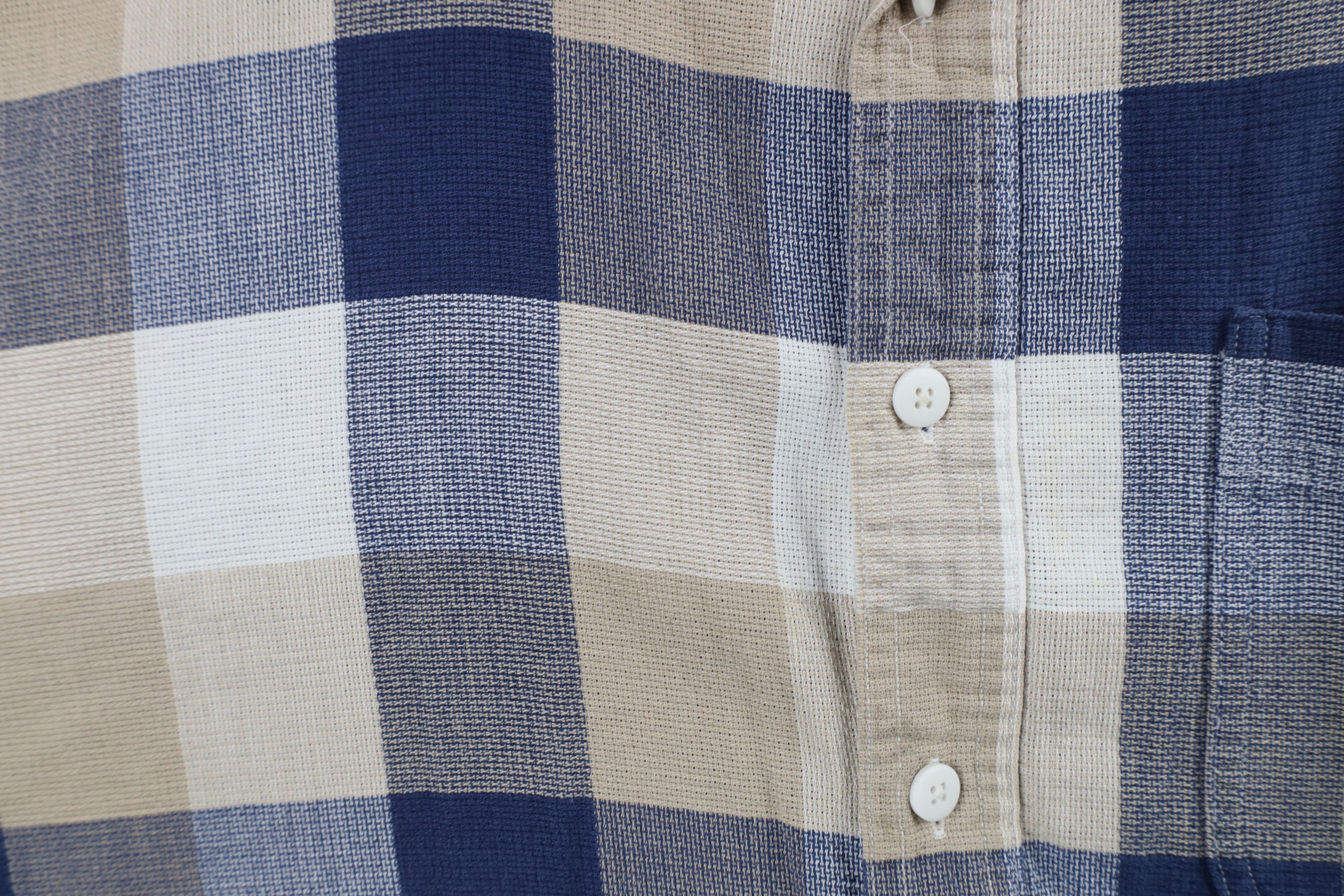 L.L. Bean × Vintage Vintage 90s LL Bean Cool Weave Short Sleeve Button Shirt Size US XXL / EU 58 / 5 - 6 Thumbnail