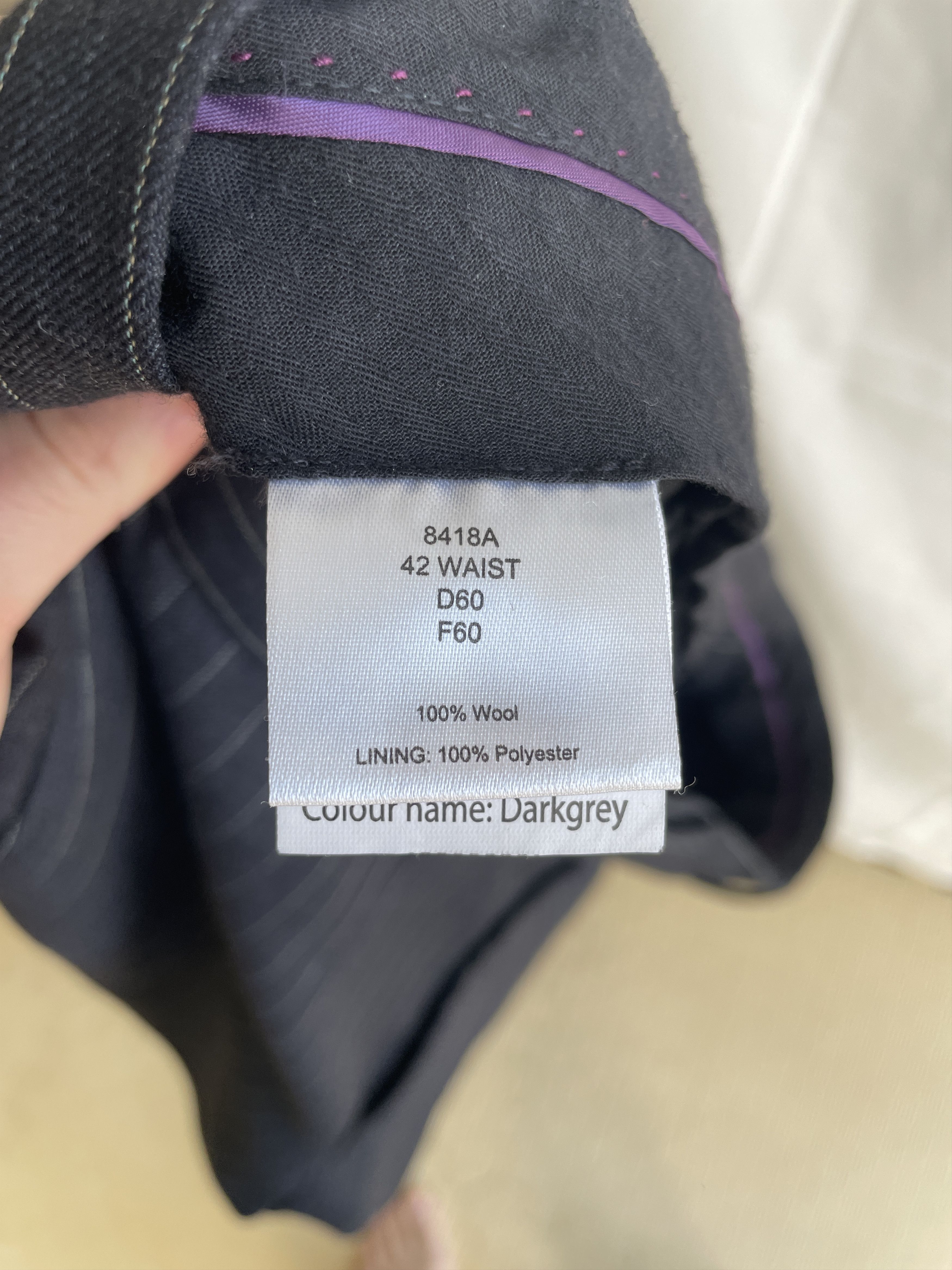 Other Brook Taverner Charcoal Gray Pinstripe Wool Suit Size 48S - 18 Thumbnail