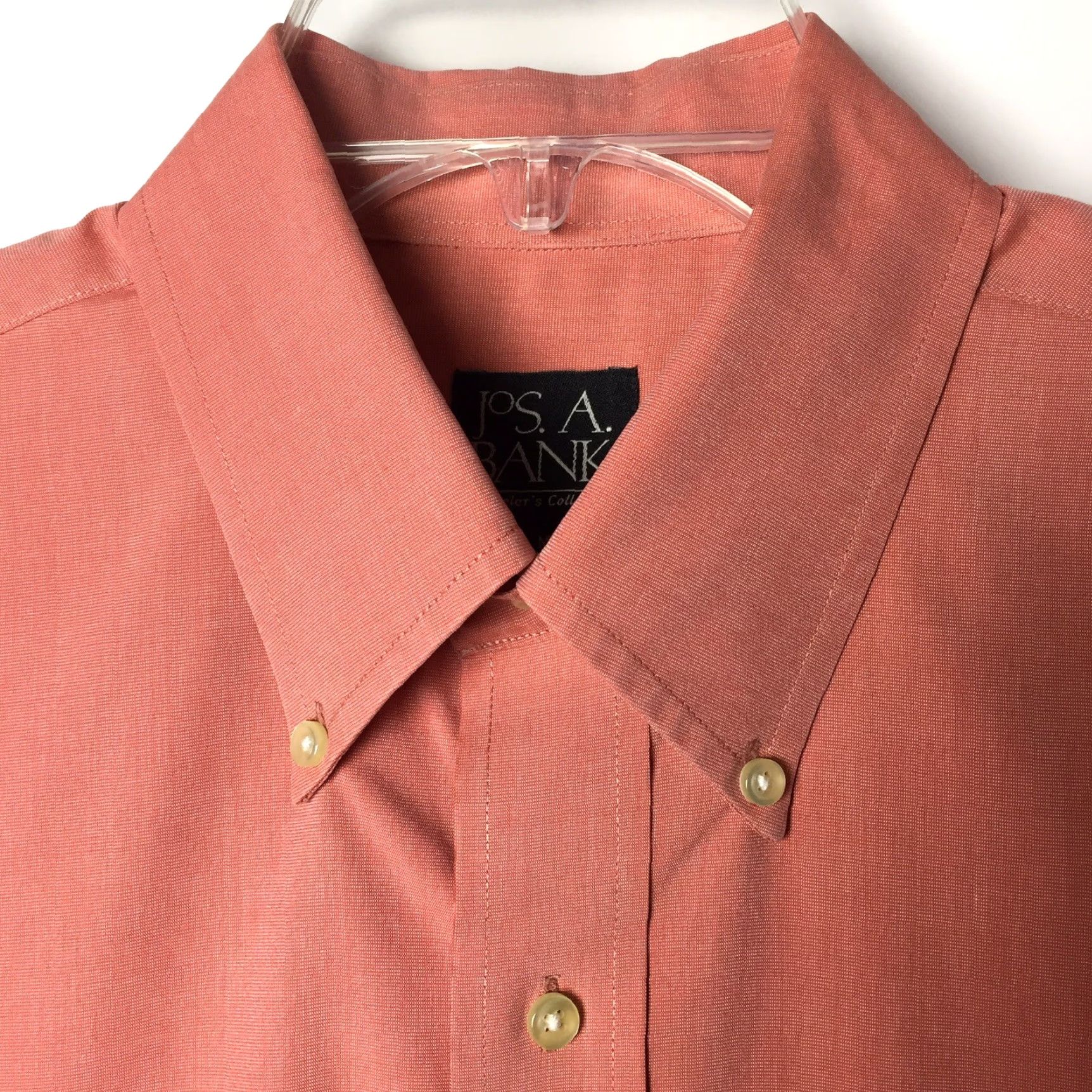 Jos. A. Bank Jos A Bank Shirt Mens M Pink Short Sleeve Button-Up Casual Size US M / EU 48-50 / 2 - 2 Thumbnail