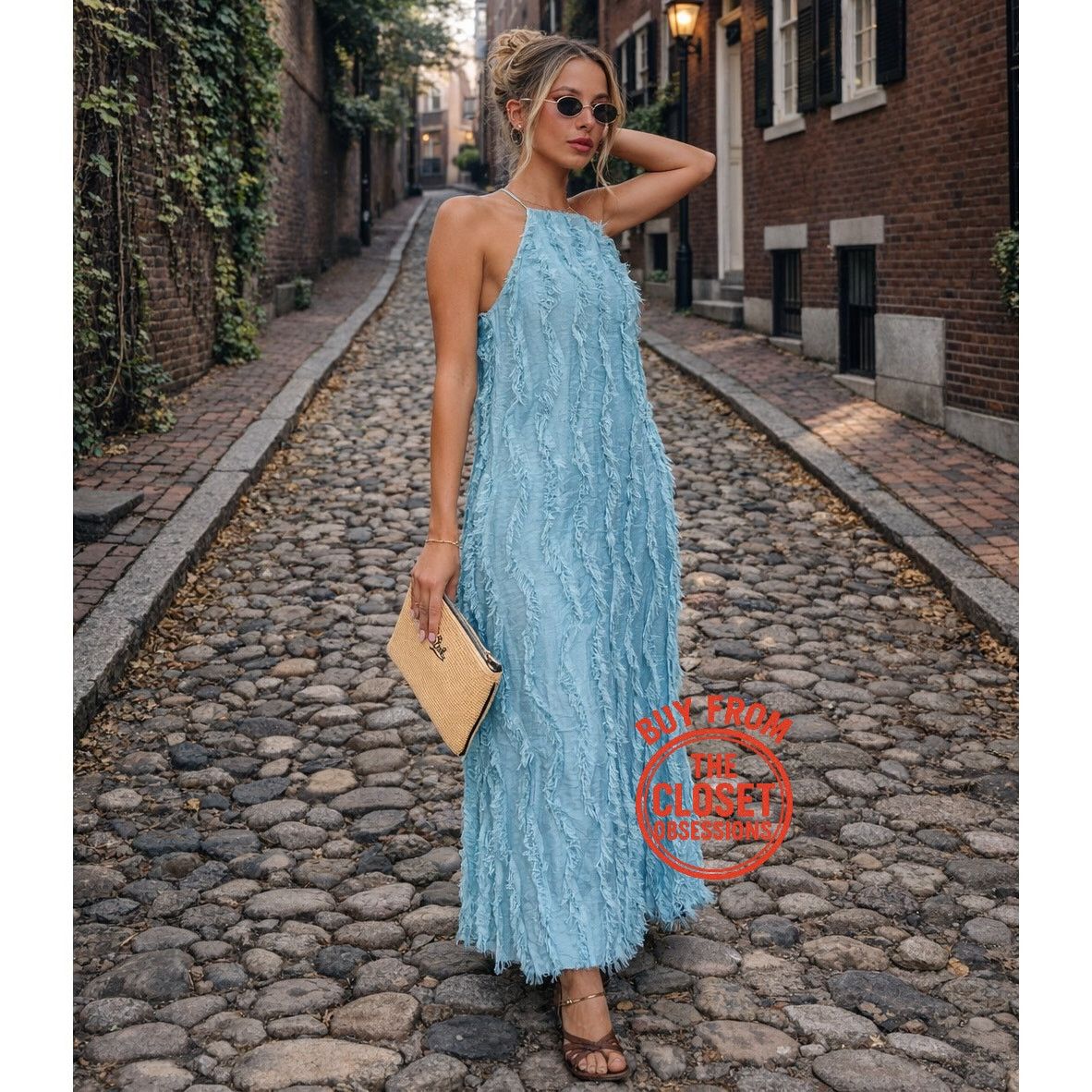 blue ombre one shoulder dress Pleated Charmeuse Gown OUTLETDRESS Size:S 4-6 a one shoulder silhouette dresses for bachelorette party