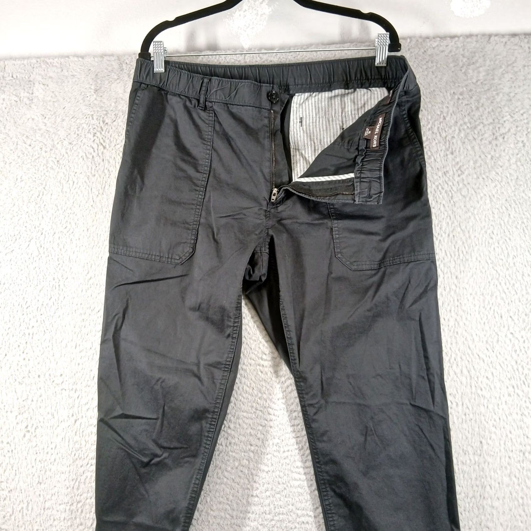 Michael Kors Michael Kors Mens XL Slim Fit Jogger Pants Black Cotton EUC Size US 36 / EU 52 - 7 Thumbnail