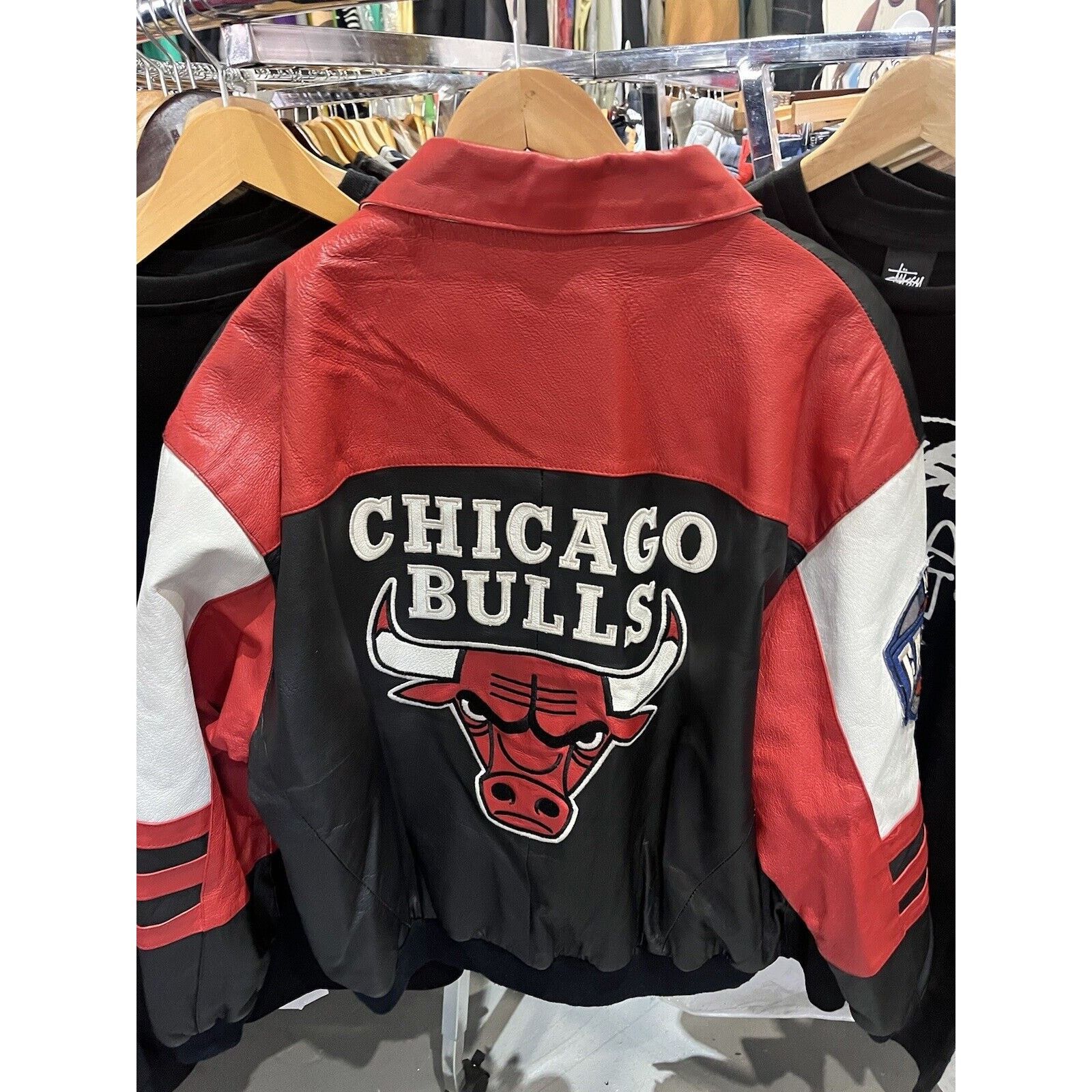 Jeff Hamilton 90s Chicago Bulls Leather Jacket XL