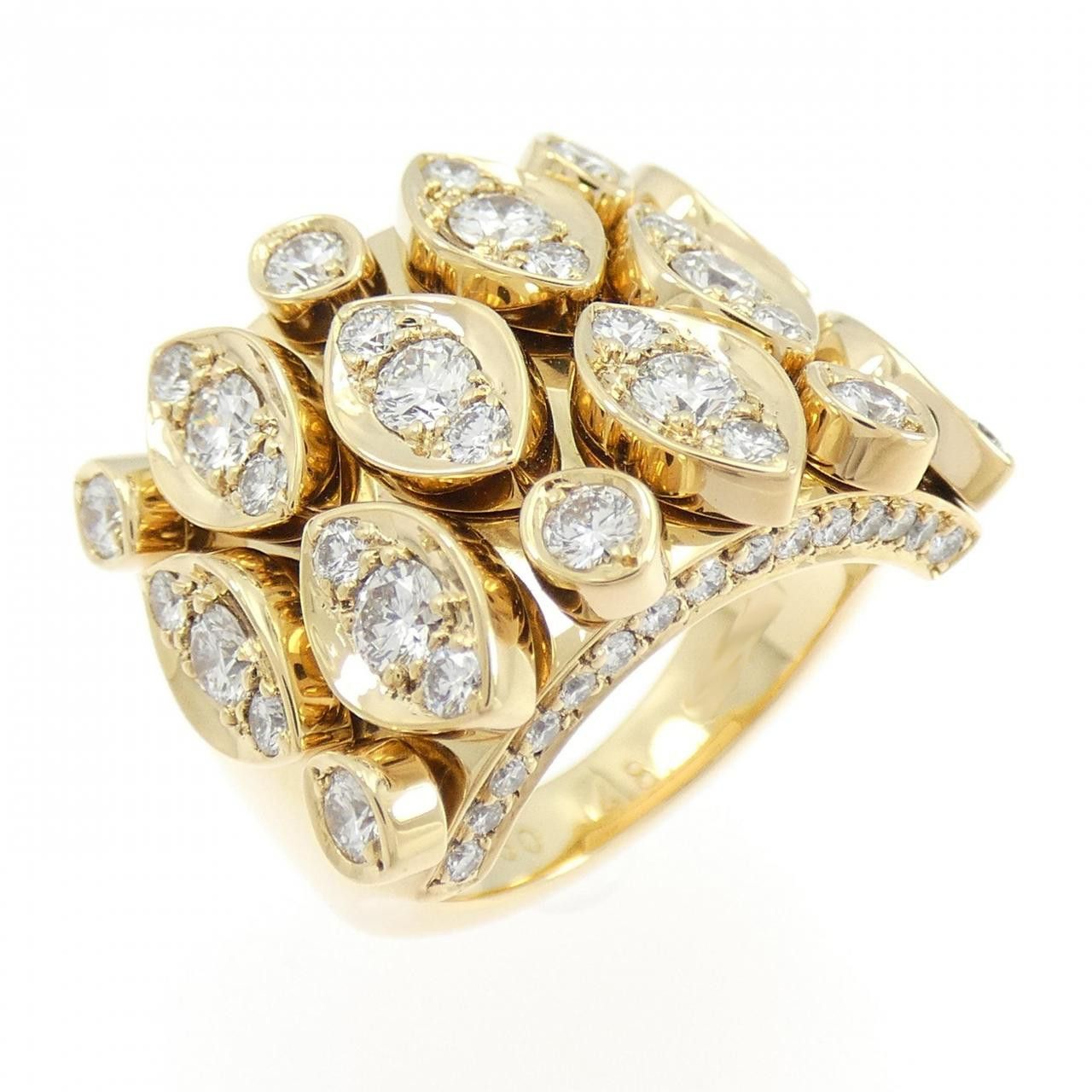Cartier Cartier Cartier Diadea 750 Yellow Gold Diamond Ring Size 8.5 Precious Metal Ring 286725 DUTY FREE for USA Size ONE SIZE - 1 Thumbnail