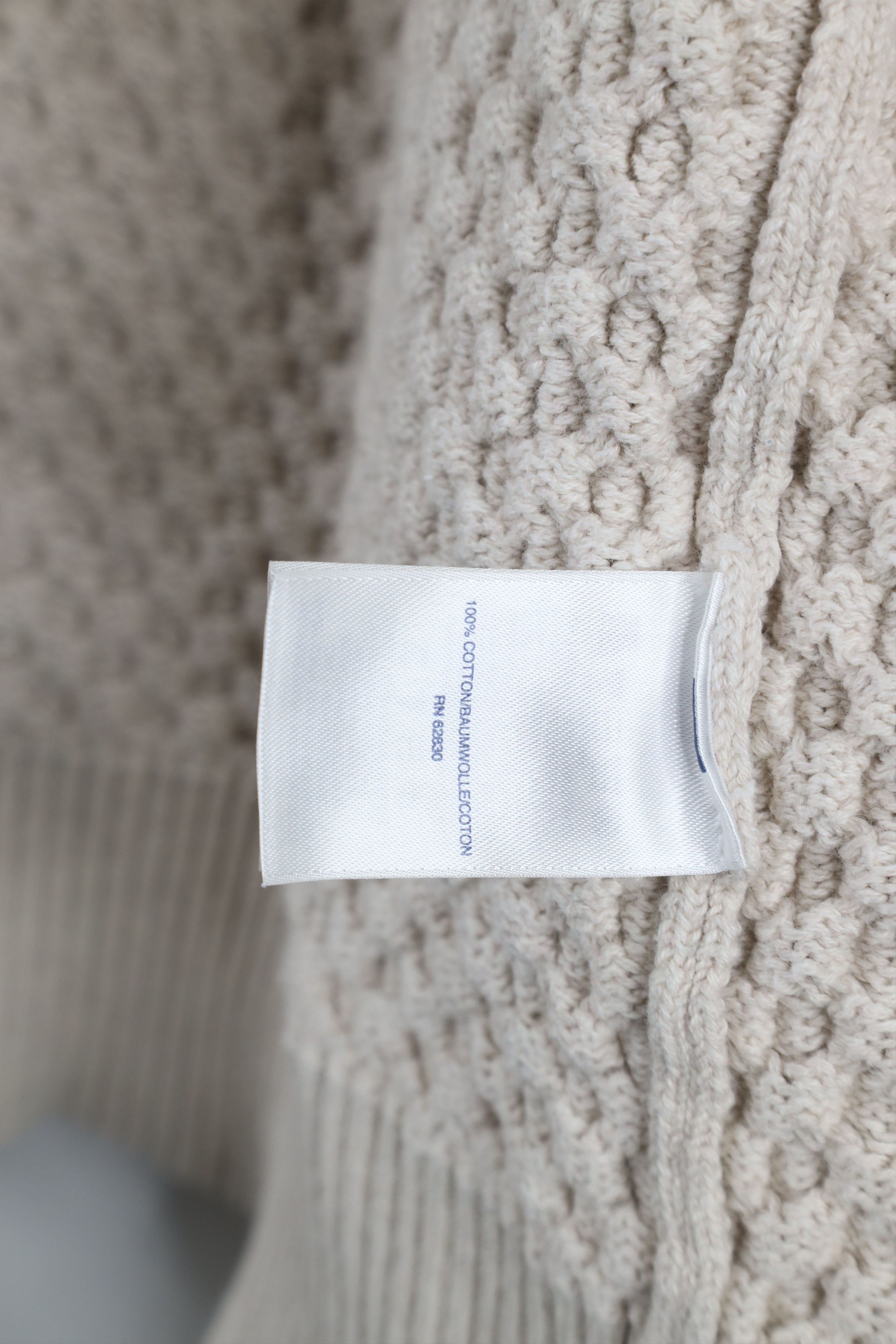 Lands' End × Vintage Vintage Lands End Heavyweight Knit Cardigan Sweater Beige Size L / US 10 / IT 46 - 9 Thumbnail