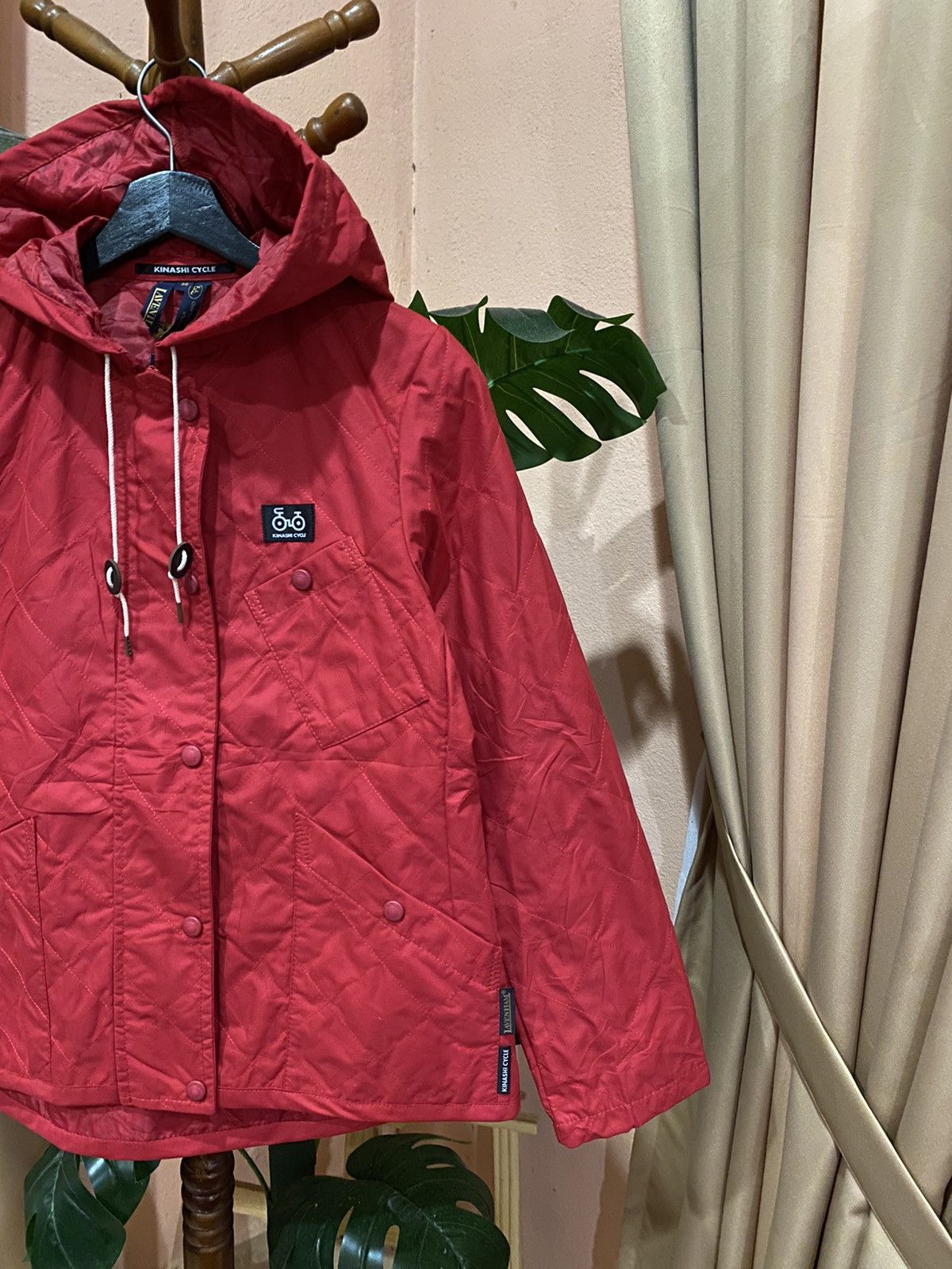 Designer × Lavenham Kinashi Cycle x Lavenham Red Quilted Jacket Made in England Size US S / EU 44-46 / 1 - 4 Thumbnail