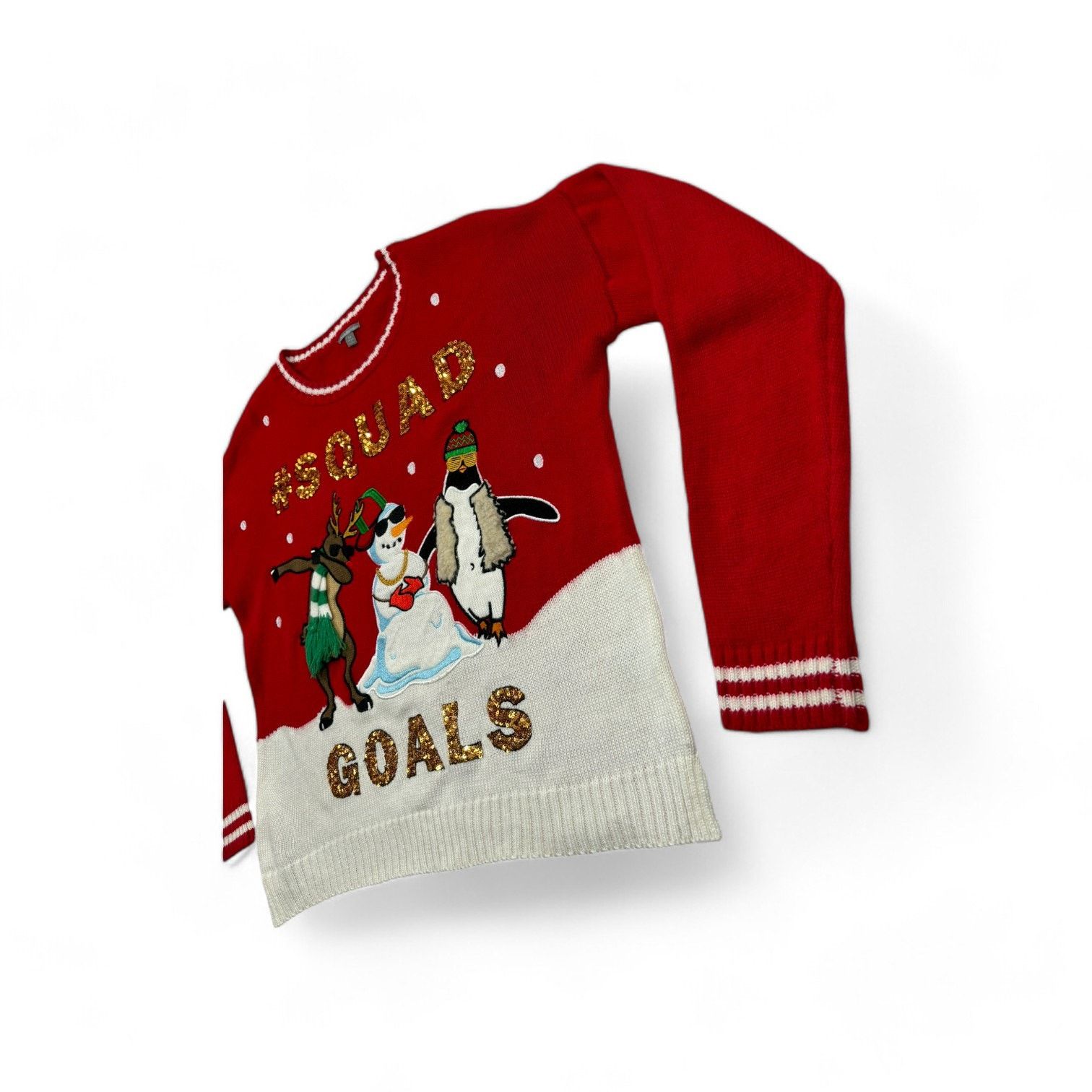 Other Vintage Charlotte Russe #SquadGoals Sequin Sweater M Holiday Size M / US 6-8 / IT 42-44 - 2 Thumbnail