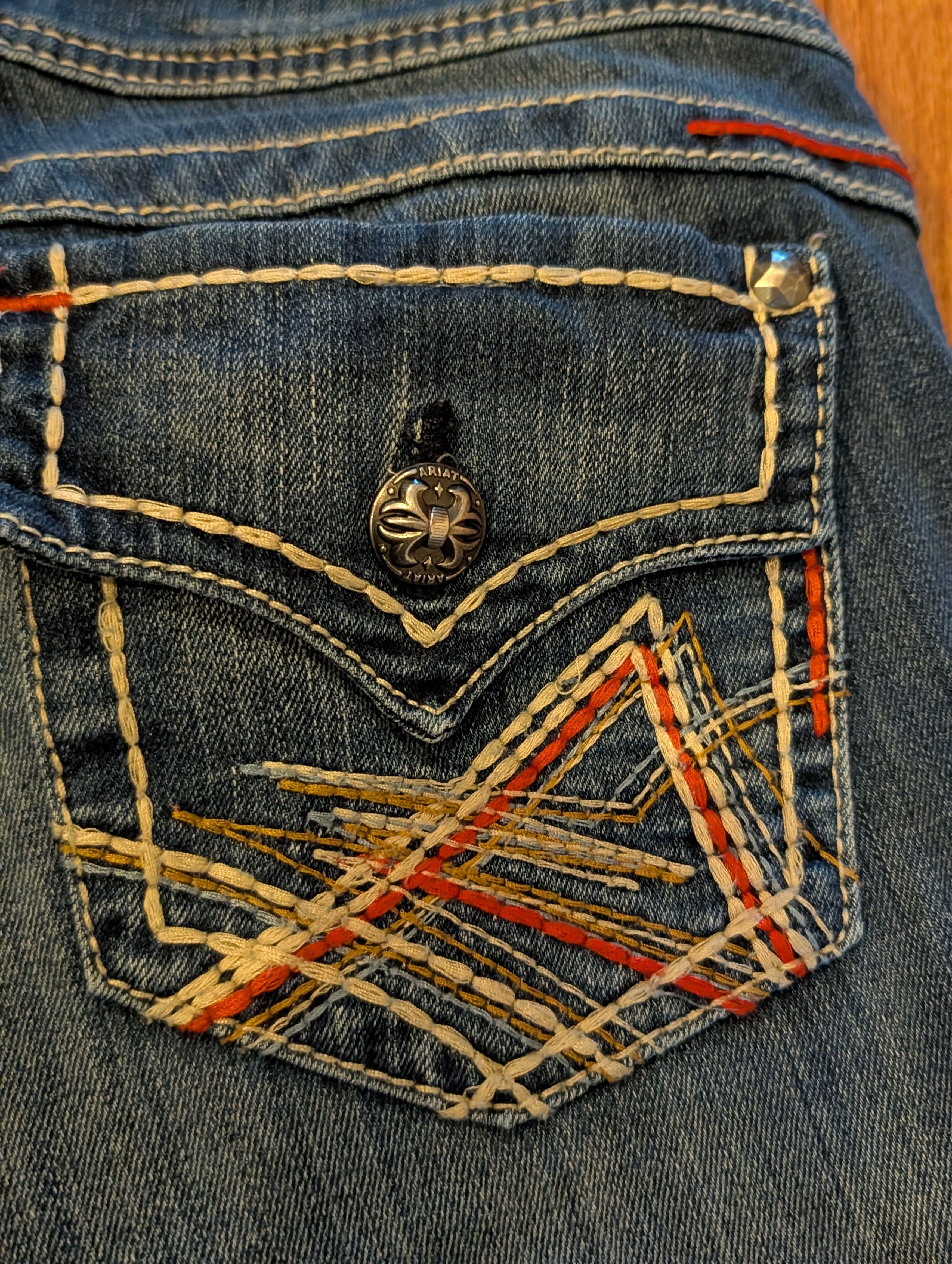 Ariat Vintage Y2K Ariat Blue 31x30 Ruby Denim Jeans Size 31" - 2 Thumbnail