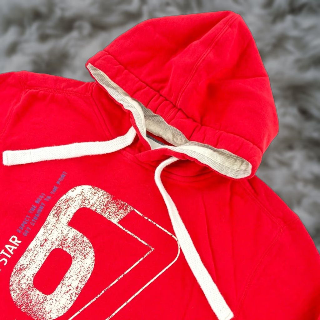 Vintage Big Star Men's Logo Pullover Hoodie/Sweatshirt Red Medium Size US M / EU 48-50 / 2 - 1 Thumbnail