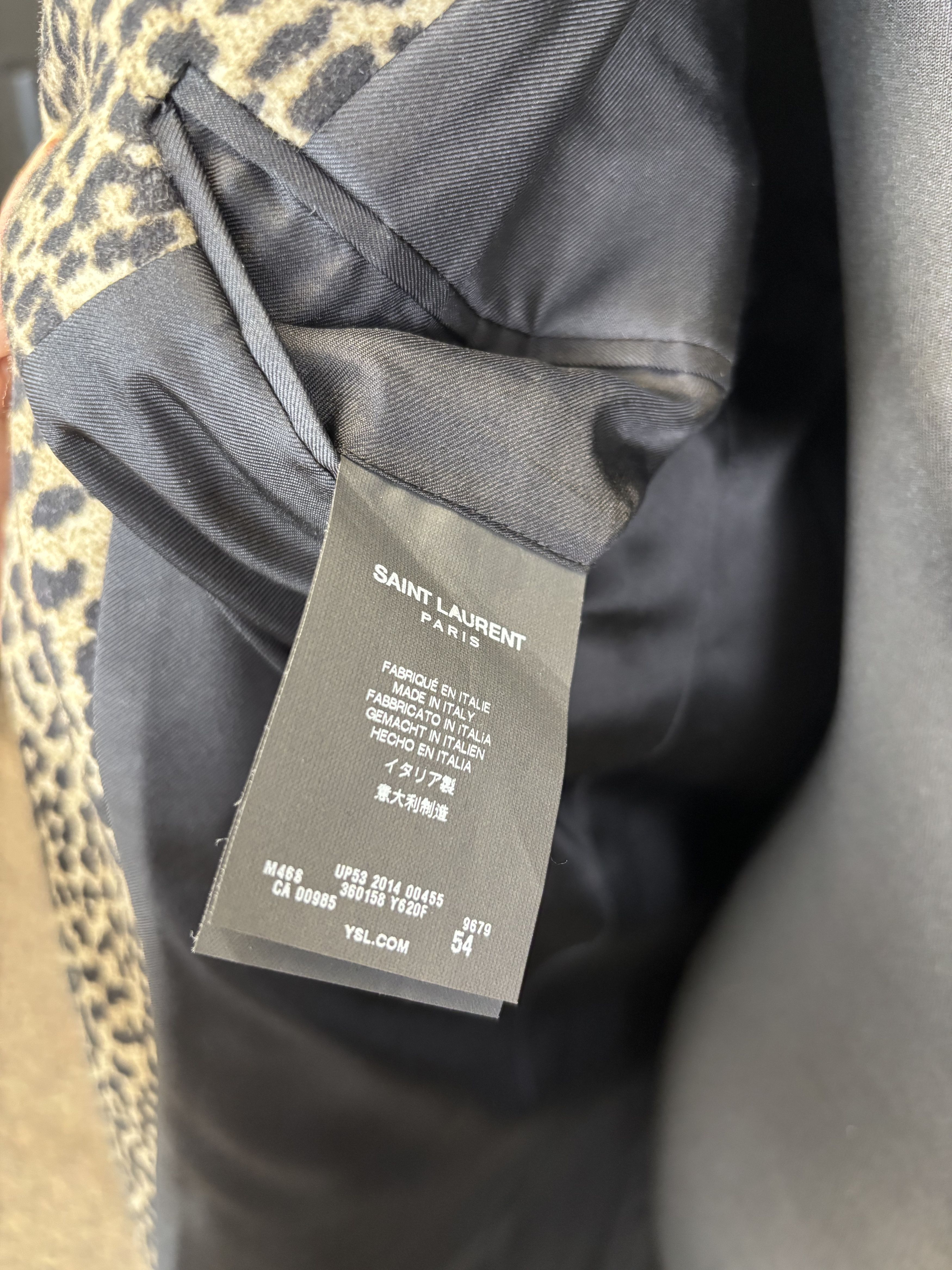 Saint Laurent Paris Saint Laurent Leopard Overcoat Size US L / EU 52-54 / 3 - 5 Thumbnail