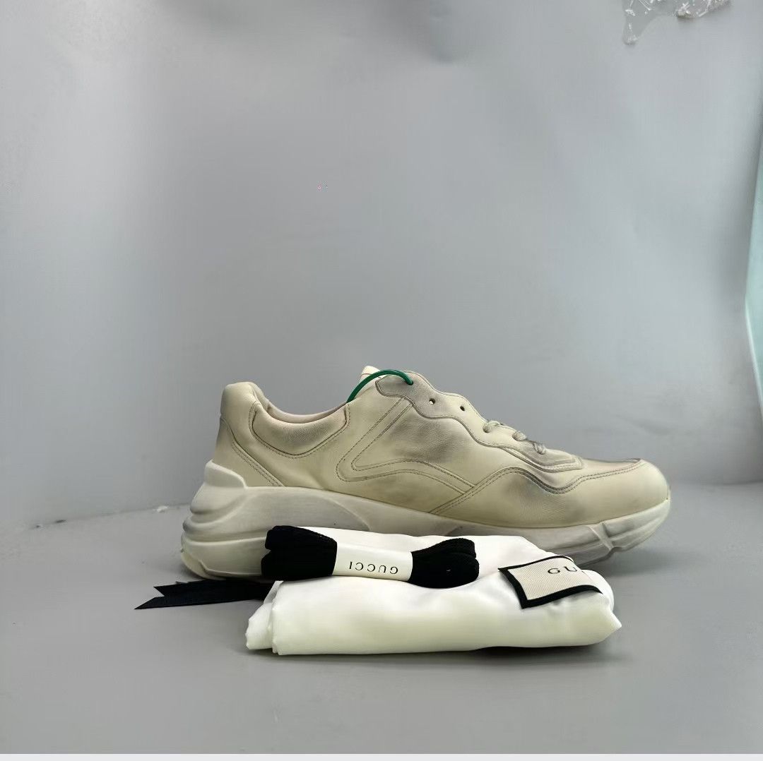 Gucci gucci rhytone white distressed red lips sneakers-yw Size US 11.5 / EU 44-45 - 5 Thumbnail