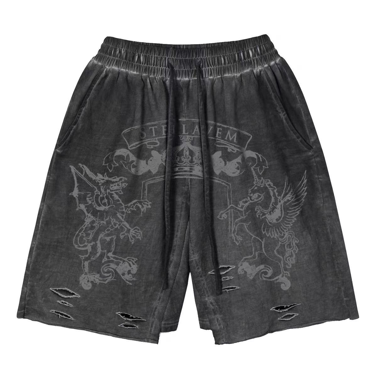 Japanese Brand × Vintage Vintage High Street Hip Hop Loose Fit Denim Shorts Size US 32 / EU 48 - 1 Thumbnail