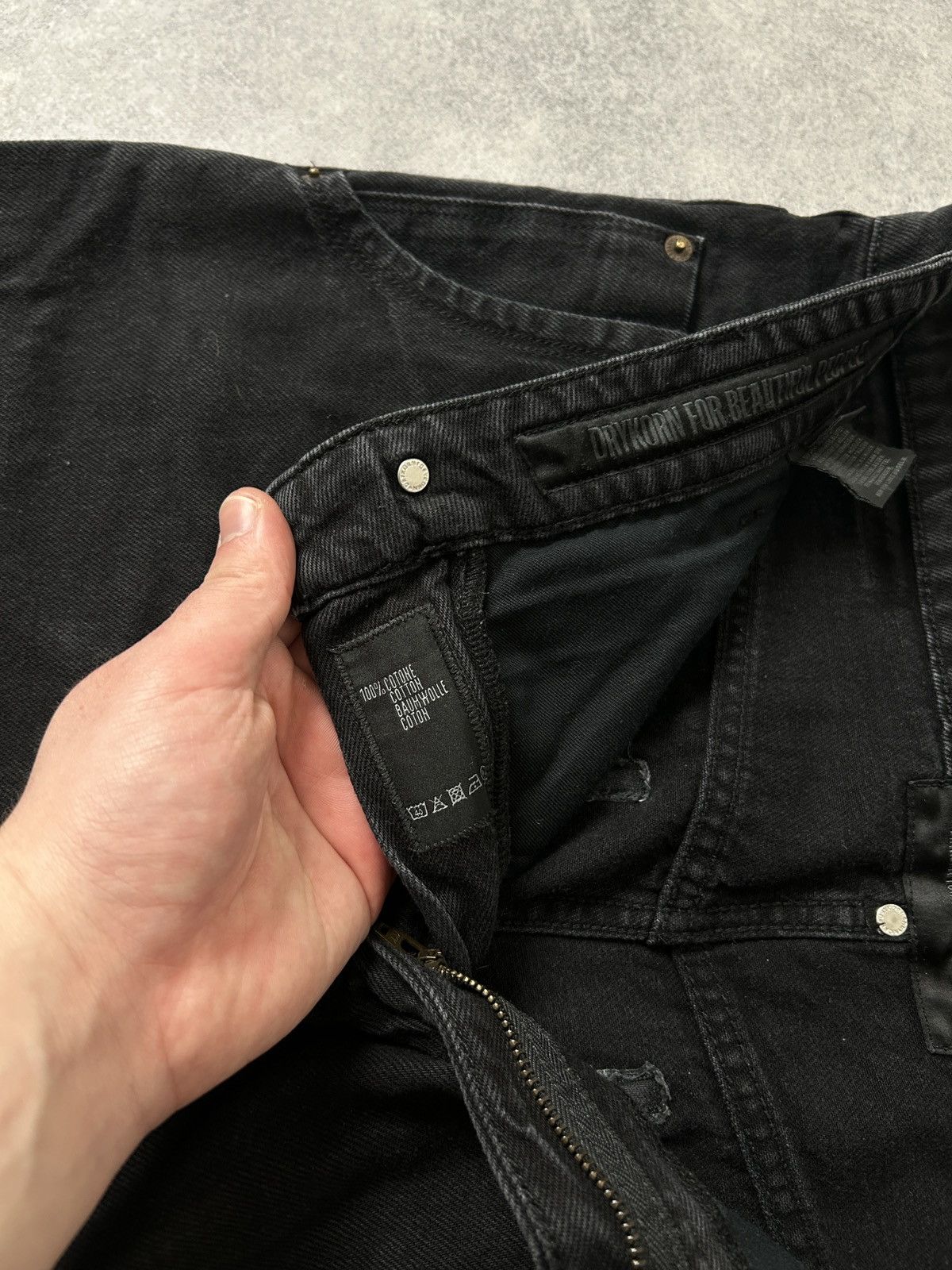 DRYKORN Drykorn black wide leg denim jeans in a modern relaxed Size US 31 - 5 Thumbnail