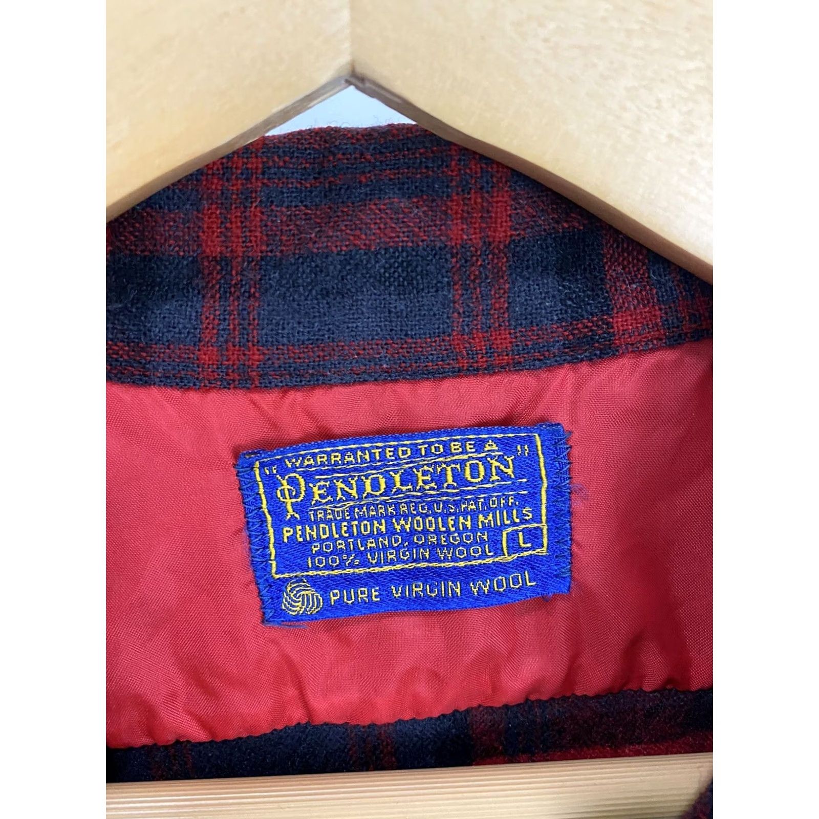 Pendleton VINTAGE Pendleton 60s Board Shirt Red Plaid Wool Flannel Button-Up Shirt Adult Large Mens Size US L / EU 52-54 / 3 - 3 Thumbnail