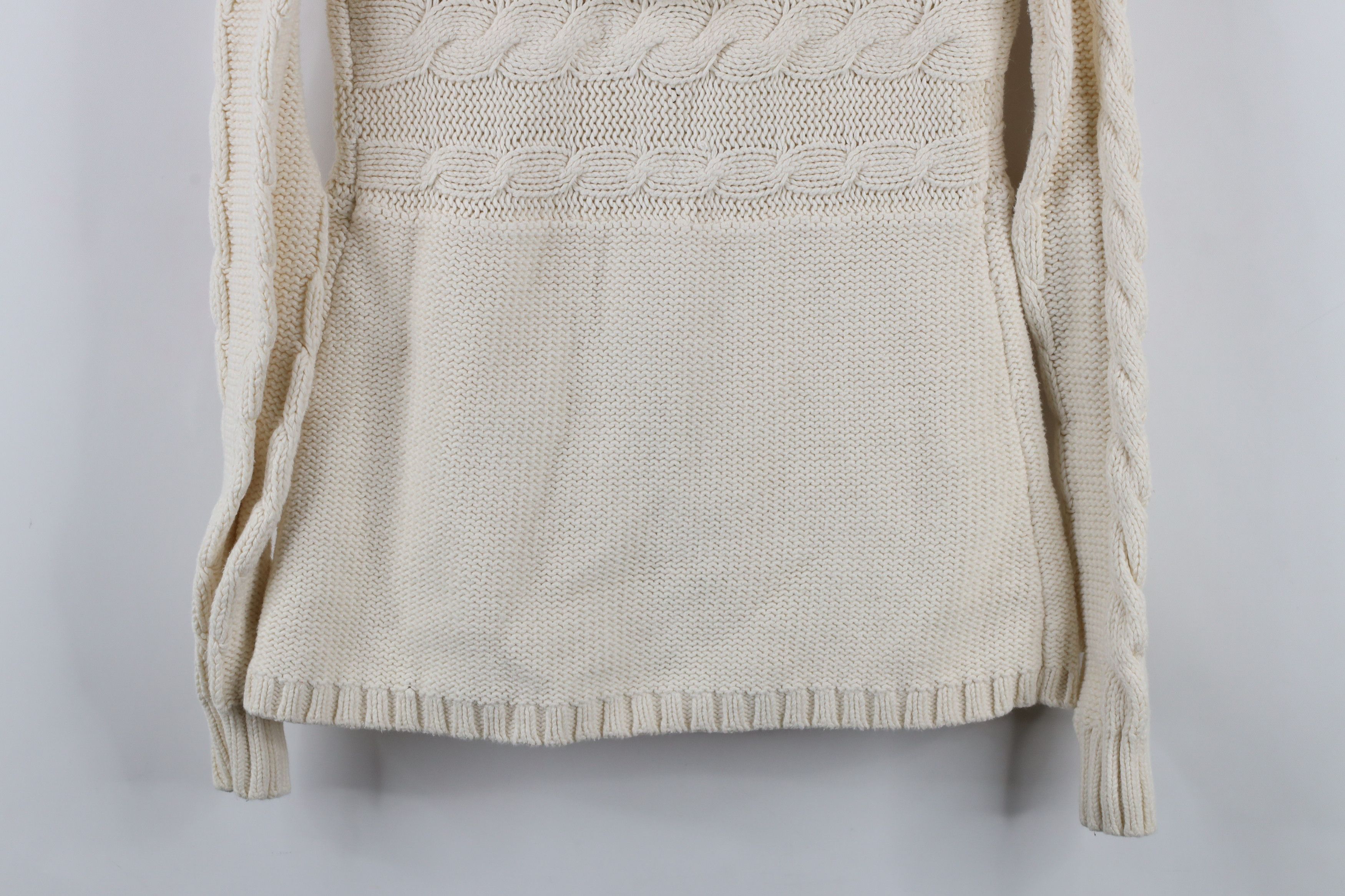 Old Navy × Vintage Vintage Y2K Babyoll Toggle Button Cable Knit Hoodie Sweater Size XL / US 12-14 / IT 48-50 - 10 Thumbnail