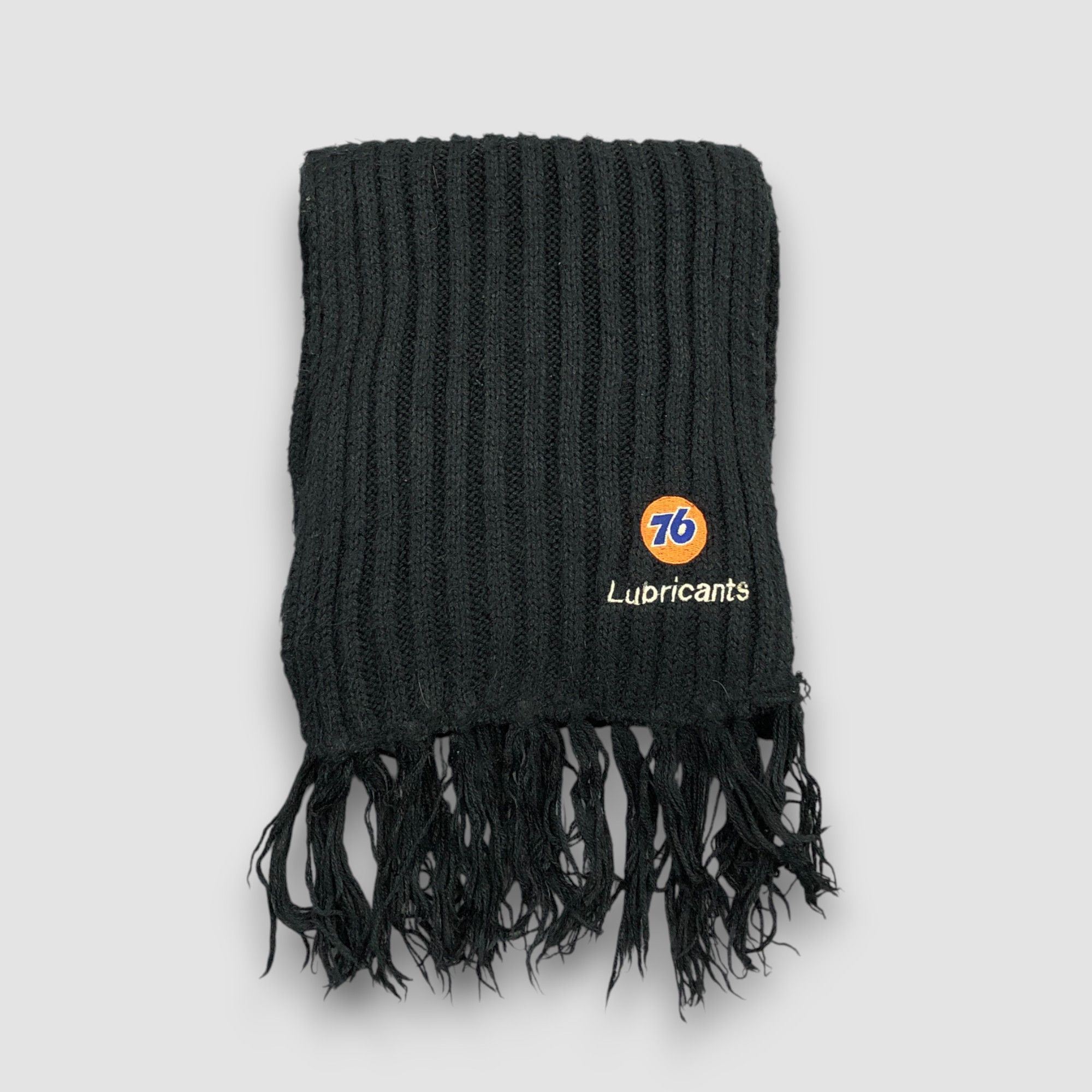 Japanese Brand Vintage 76 Lubricant Scarf Muffler Knit Racing Wool Scarves Size ONE SIZE - 2 Thumbnail