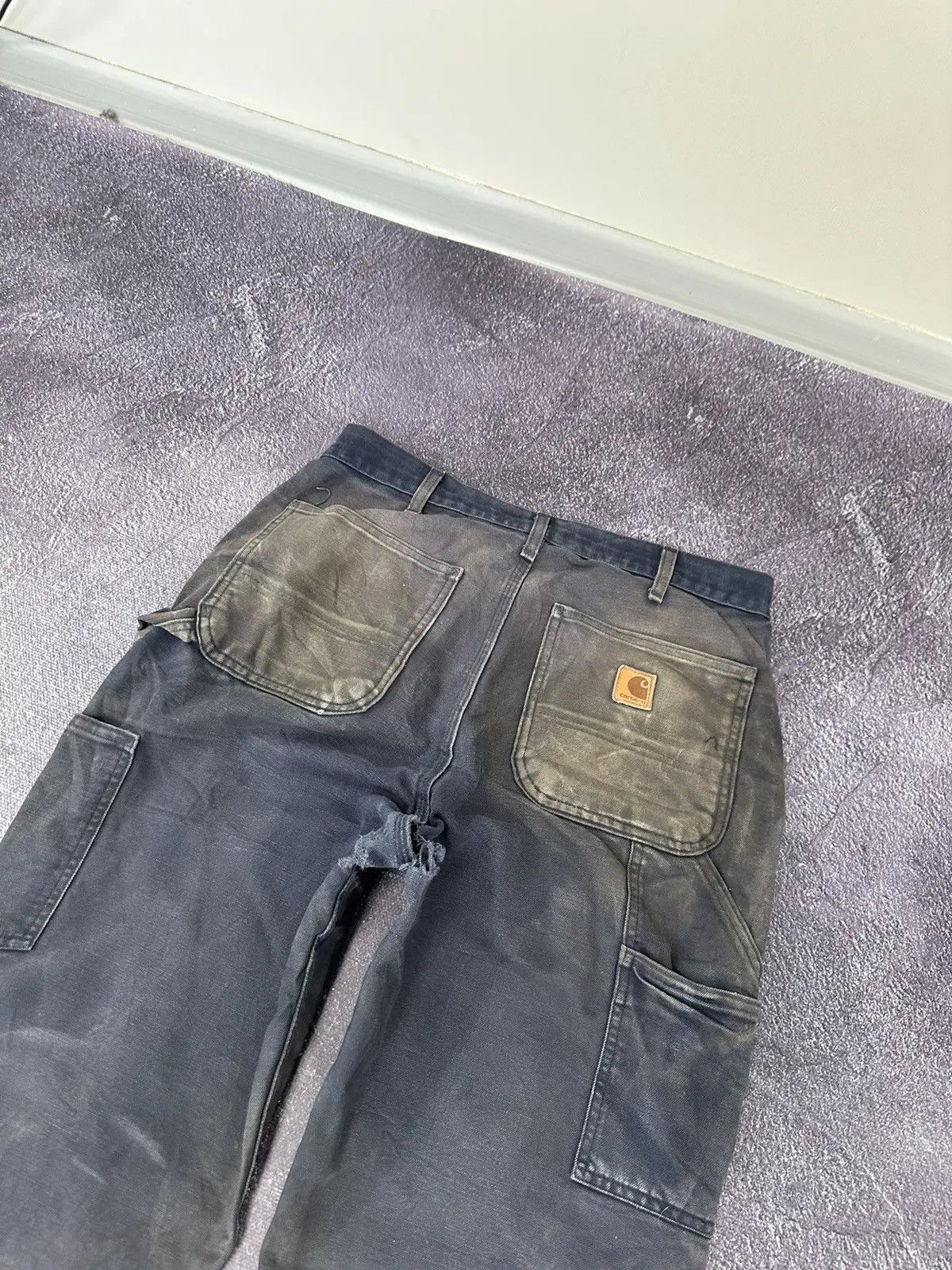 Carhartt × Vintage Vintage 90s Carhartt USA Faded Work Baggy Pants Jeans Size US 32 / EU 48 - 4 Thumbnail