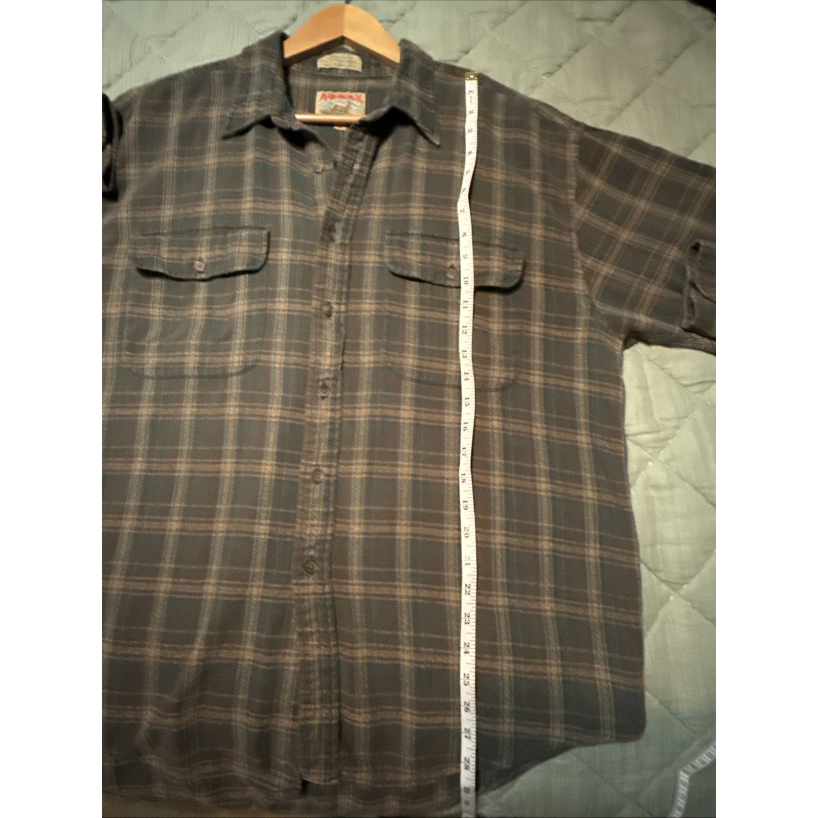 Other Vintage Adirondack by Savile Row Plaid Gray Green Flannel XL Size US XL / EU 56 / 4 - 6 Thumbnail