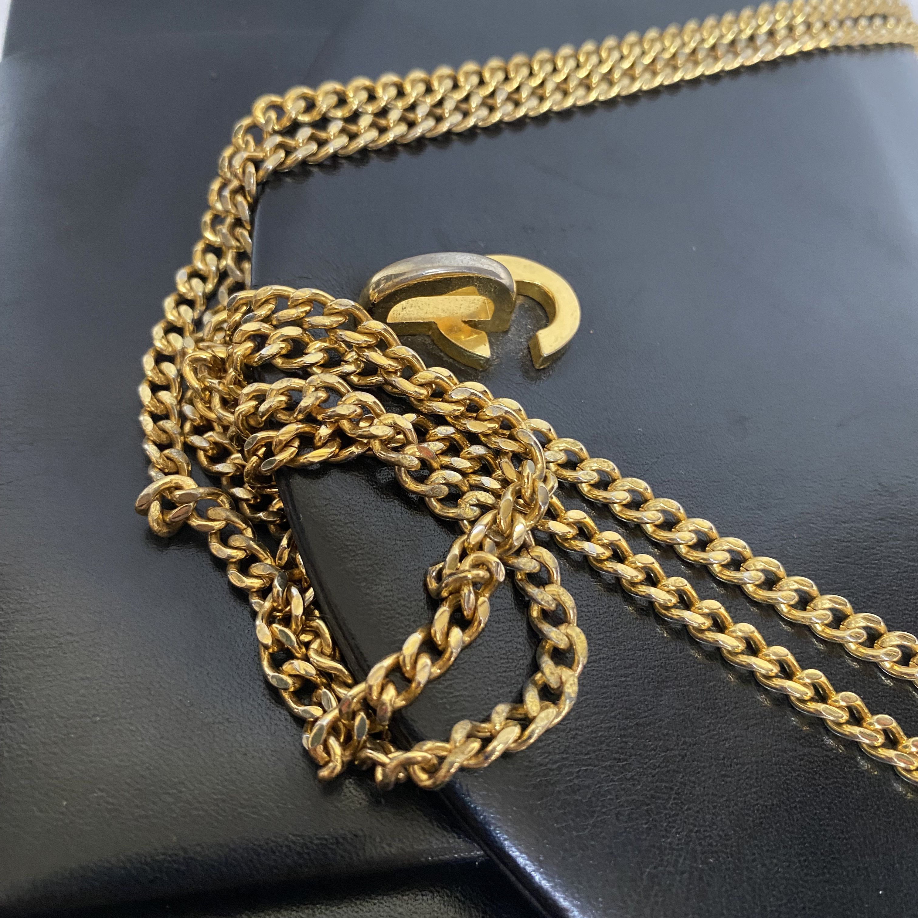 Dior × Vintage Vintage Black Chained Leather Shoulder Bag Size ONE SIZE - 9 Thumbnail