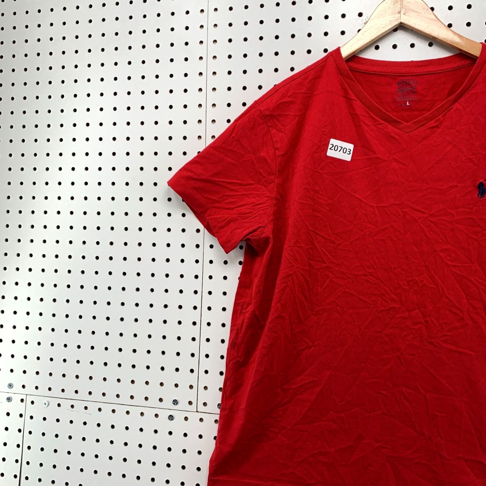 Polo Ralph Lauren Polo Ralph Lauren Shirt Mens Large V-Neck Black Red Pony 21x27 - Polo Ralph Lauren Shirt Mens Large V Neck Red Black Pony 21x27 Size US L / EU 52-54 / 3 - 7 Thumbnail