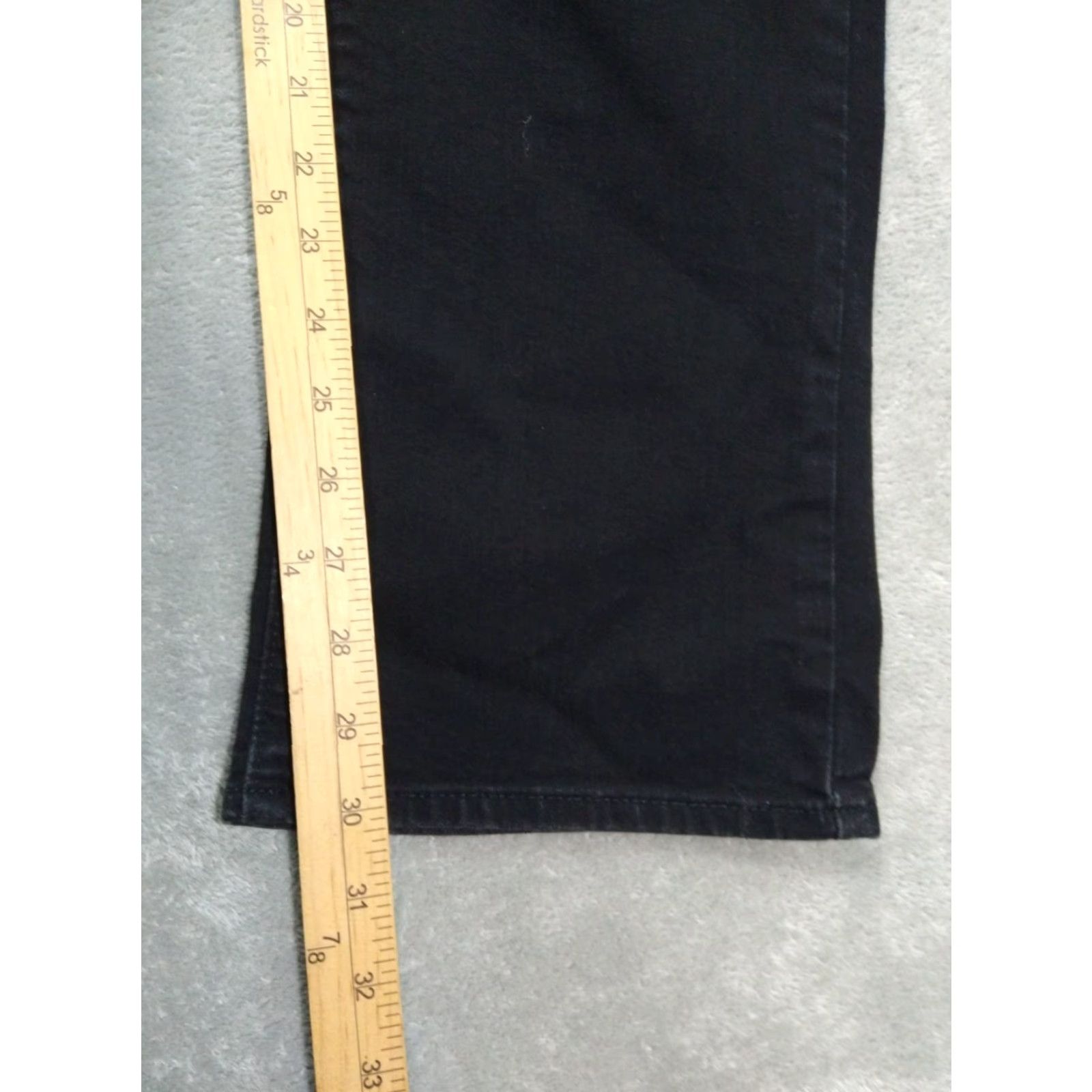 Levi's Levis 505 Jeans Black Denim 30 Womens Straight Leg Mid Rise Stretch Dark Wash Size 30" / US 8 / IT 44 - 5 Thumbnail