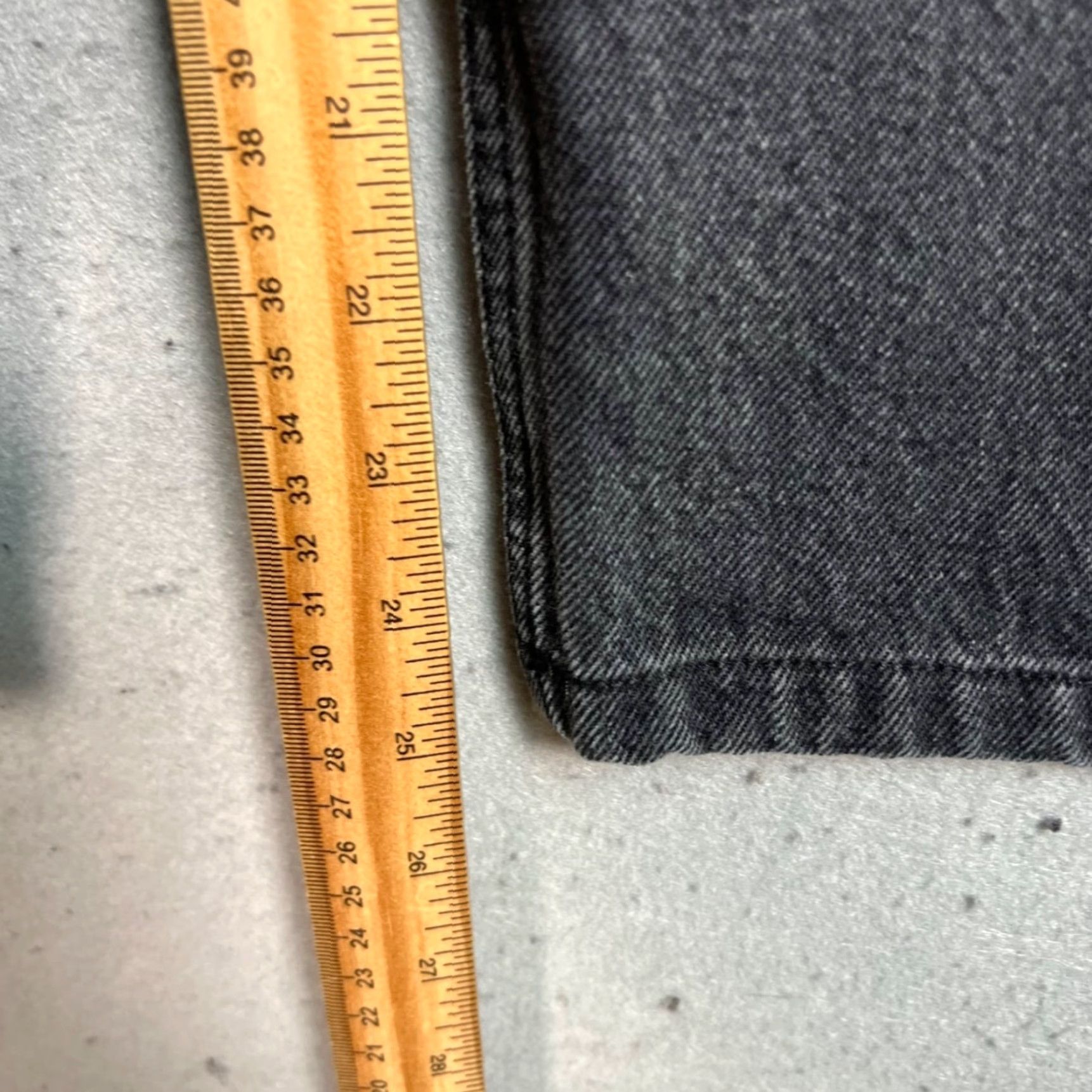 H&M H&M Womens Jeans 29 x 25 Black Denim 5-Pocket High-Waisted Wide-Leg Cotton Blend Denim Shirt? Size 29" - 7 Thumbnail