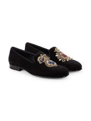 Versace o1y0425 Velvet Loafers in Black Size US 9 / EU 42 - 2 Thumbnail