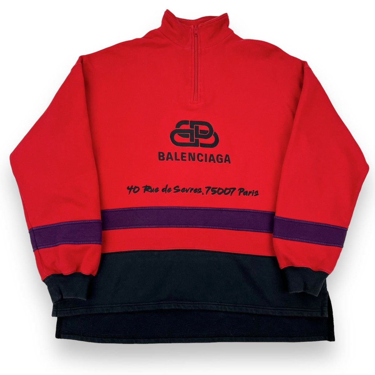 Balenciaga Balenciaga Rive Gauci 1/4 Zip Size US M / EU 48-50 / 2 - 2 Thumbnail