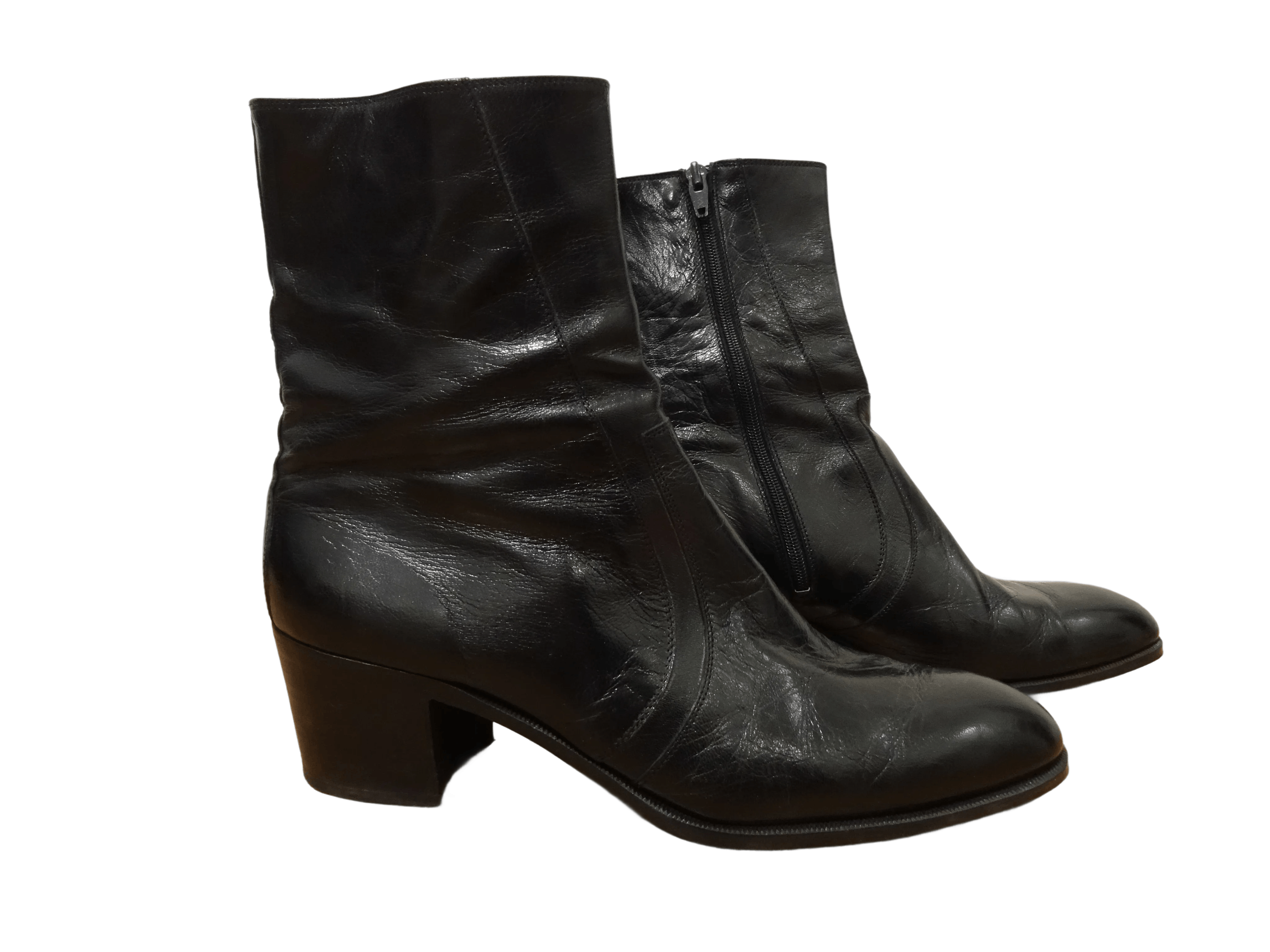Other Title: Vintage Italian Leather Zip Boots Size US 11.5 / EU 44-45 - 5 Thumbnail