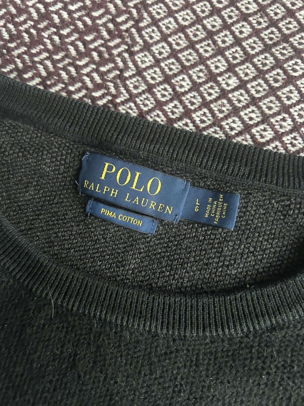 Polo Ralph Lauren Polo Ralph Lauren Pima Cotton Crewneck Sweater Solid Style Size US L / EU 52-54 / 3 - 4 Thumbnail