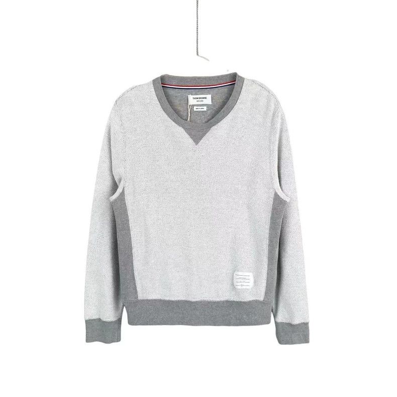 Thom Browne Thom Browne Gray round neck hoodie Size US M / EU 48-50 / 2 - 1 Thumbnail