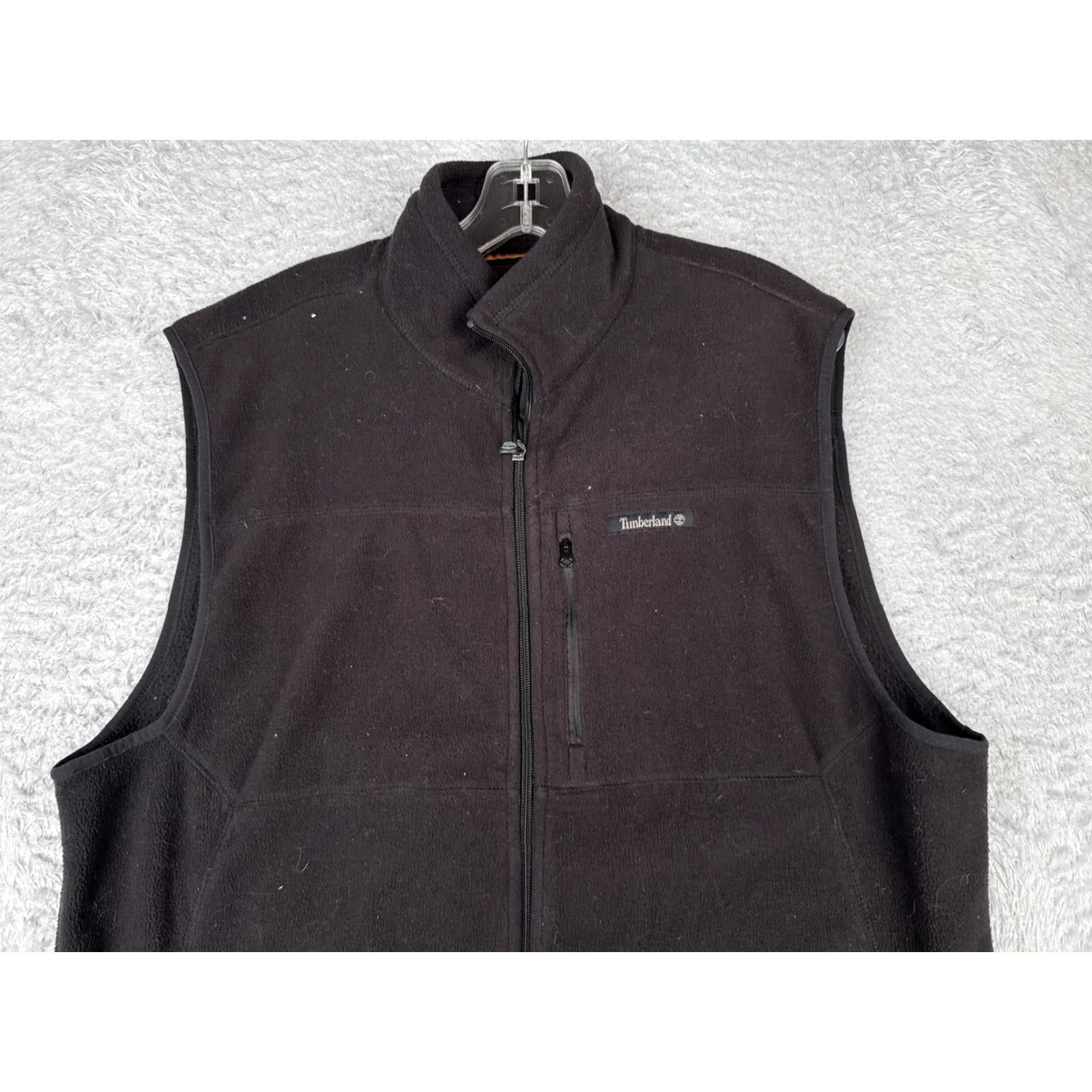 Timberland Timberland Vest Mens Large Black Fleece Zip Front Outdoor Pockets Size US L / EU 52-54 / 3 - 6 Thumbnail