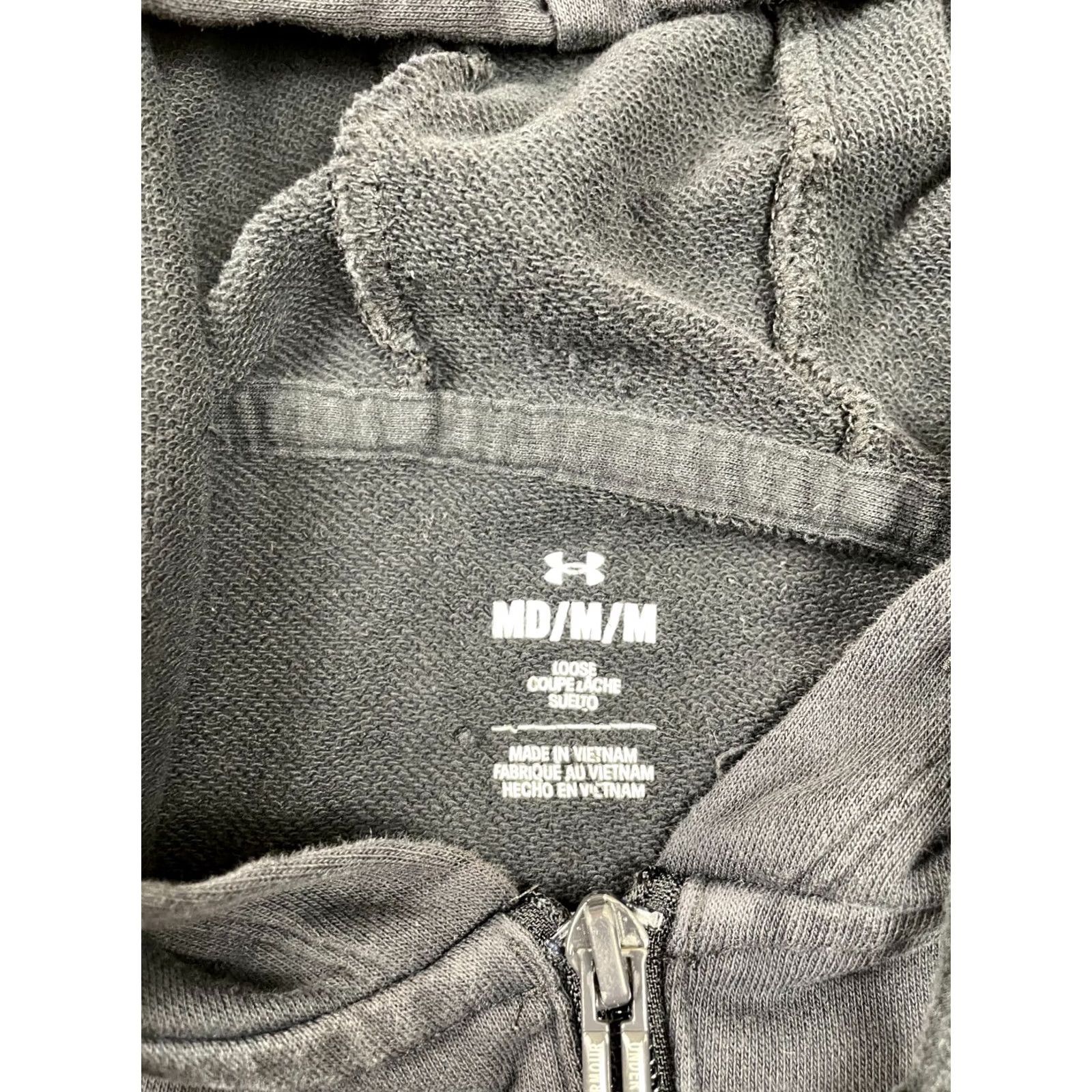 Under Armour Under Armour Hoodie Mens M Black Full Zip Terry Sweatshirt Gym & Training Pullover Hooded Regular Fit Sweatshirt Size US M / EU 48-50 / 2 - 4 Thumbnail