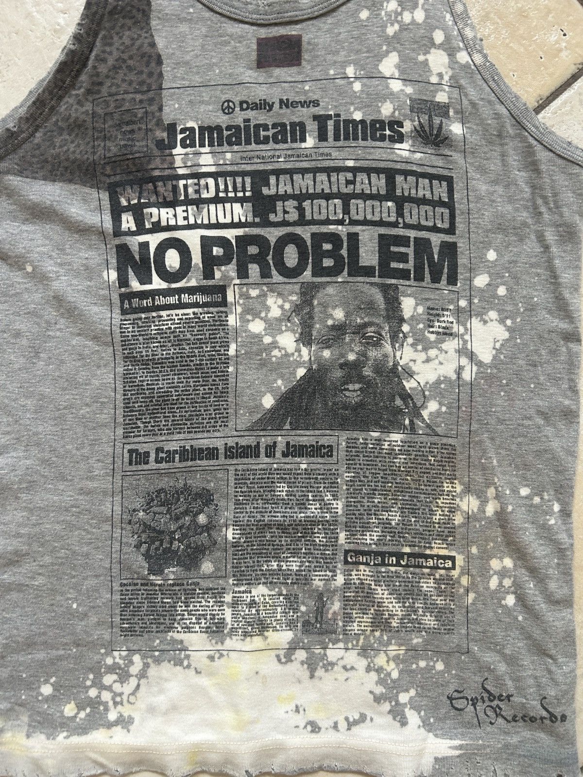 LGB LE GRANDE BLEU TANK TOP “JAMAICAN TIMES / WEED” TANK