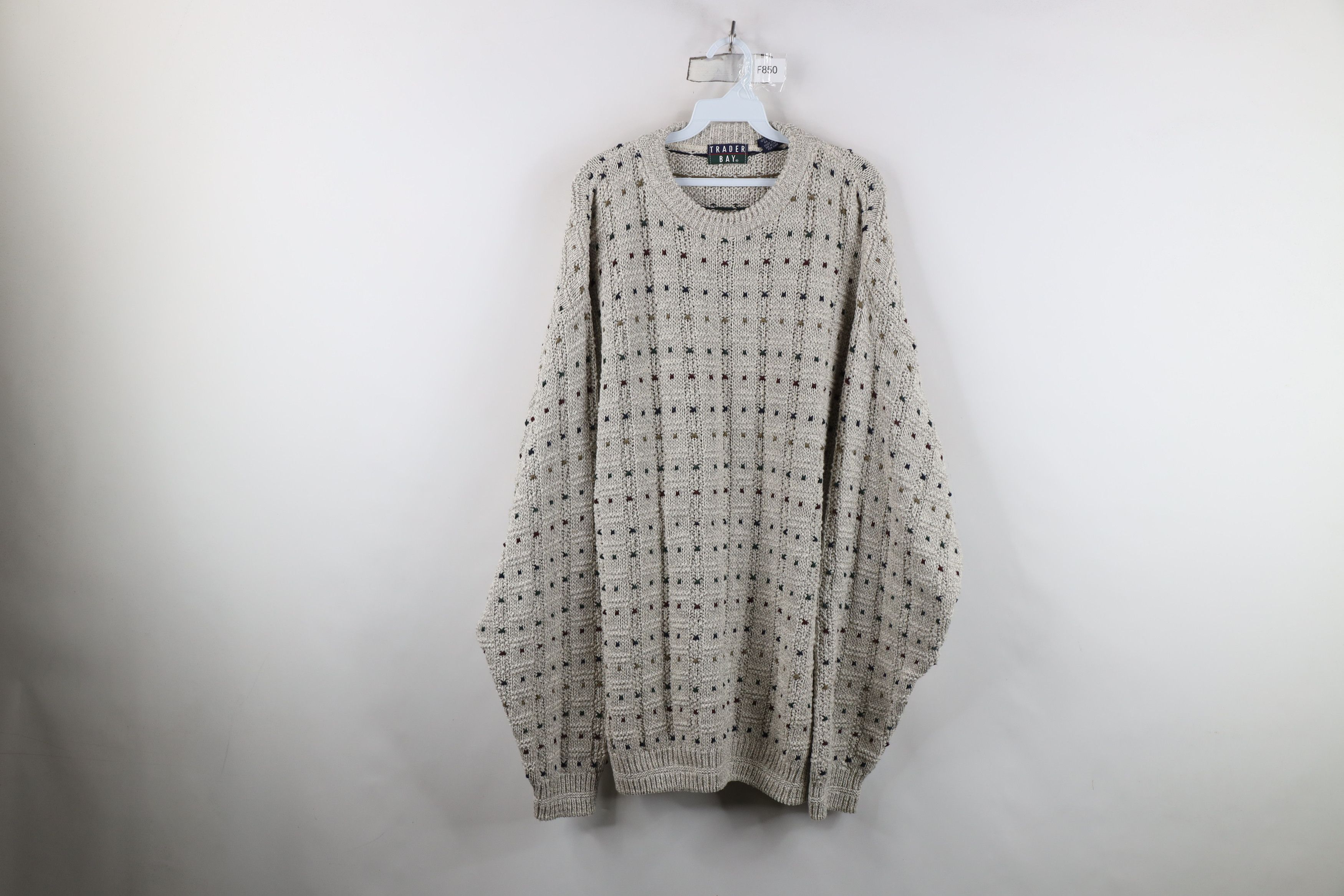 Vintage Vinage 90s Streetwear Rainbow Cotton Ribbed Knit Sweater USA Size US L / EU 52-54 / 3 - 1 Thumbnail