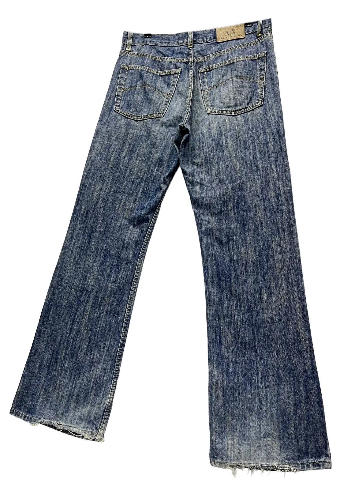 Armani Exchange ARMANI EXCHANGE Boot Leg Distressed Denim Made In USA Size US 32 / EU 48 - 3 Thumbnail