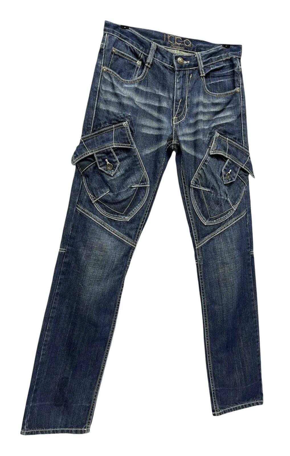 Japanese Brand RARE🔥IKKA Slant Front Pocket Bush Cargo Undercover Style Size US 29 - 5 Thumbnail