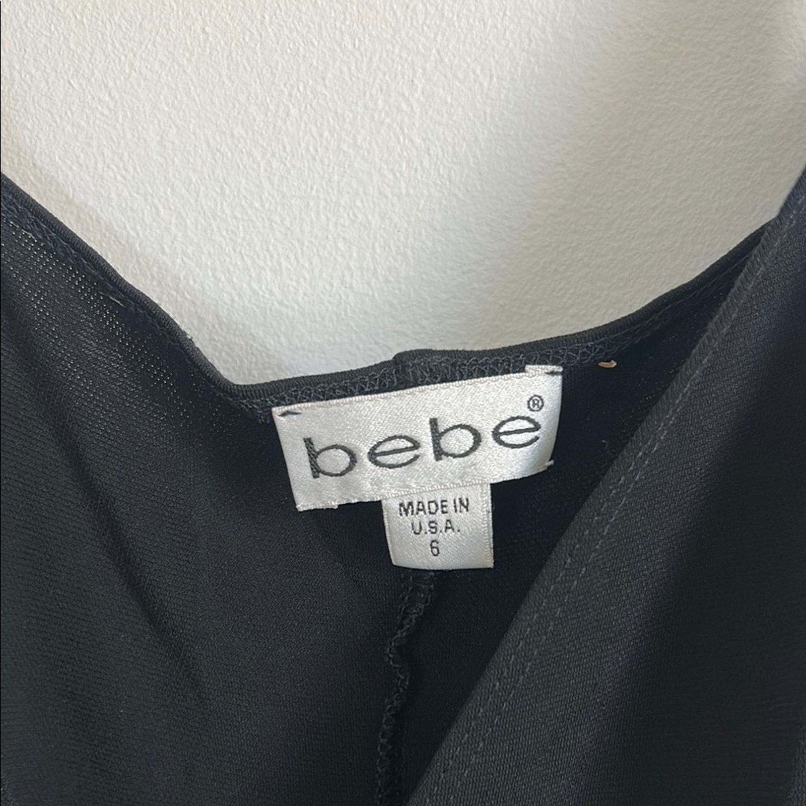 Bebe Vintage Bebe 90s/Y2K Black Ruffle Wrap Midi Dress Size M / US 6-8 / IT 42-44 - 3 Thumbnail