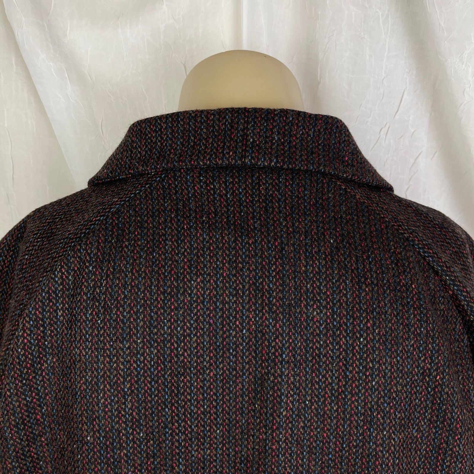 Vintage VTG Y2K Semantiks Cozy Tweed Jacket Brown Black Cottagecore Size M / US 6-8 / IT 42-44 - 9 Thumbnail