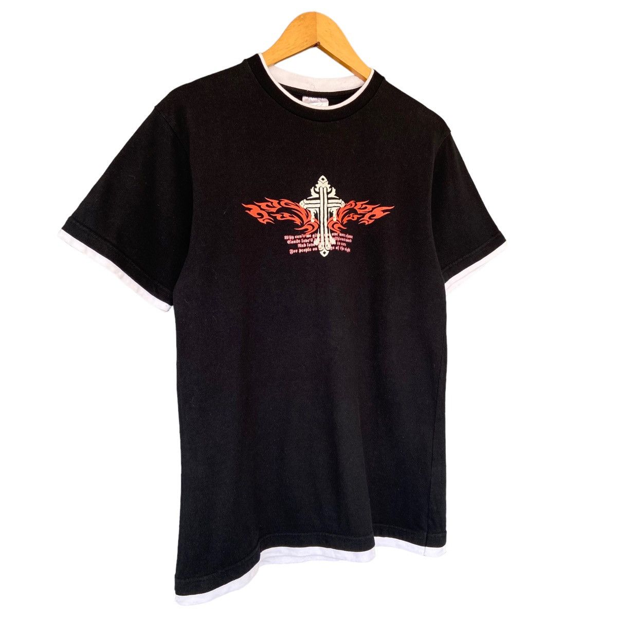 Japanese Brand Sixtenners Japanese Cross Tribal Poem Layer Style Tee Size US M / EU 48-50 / 2 - 5 Thumbnail