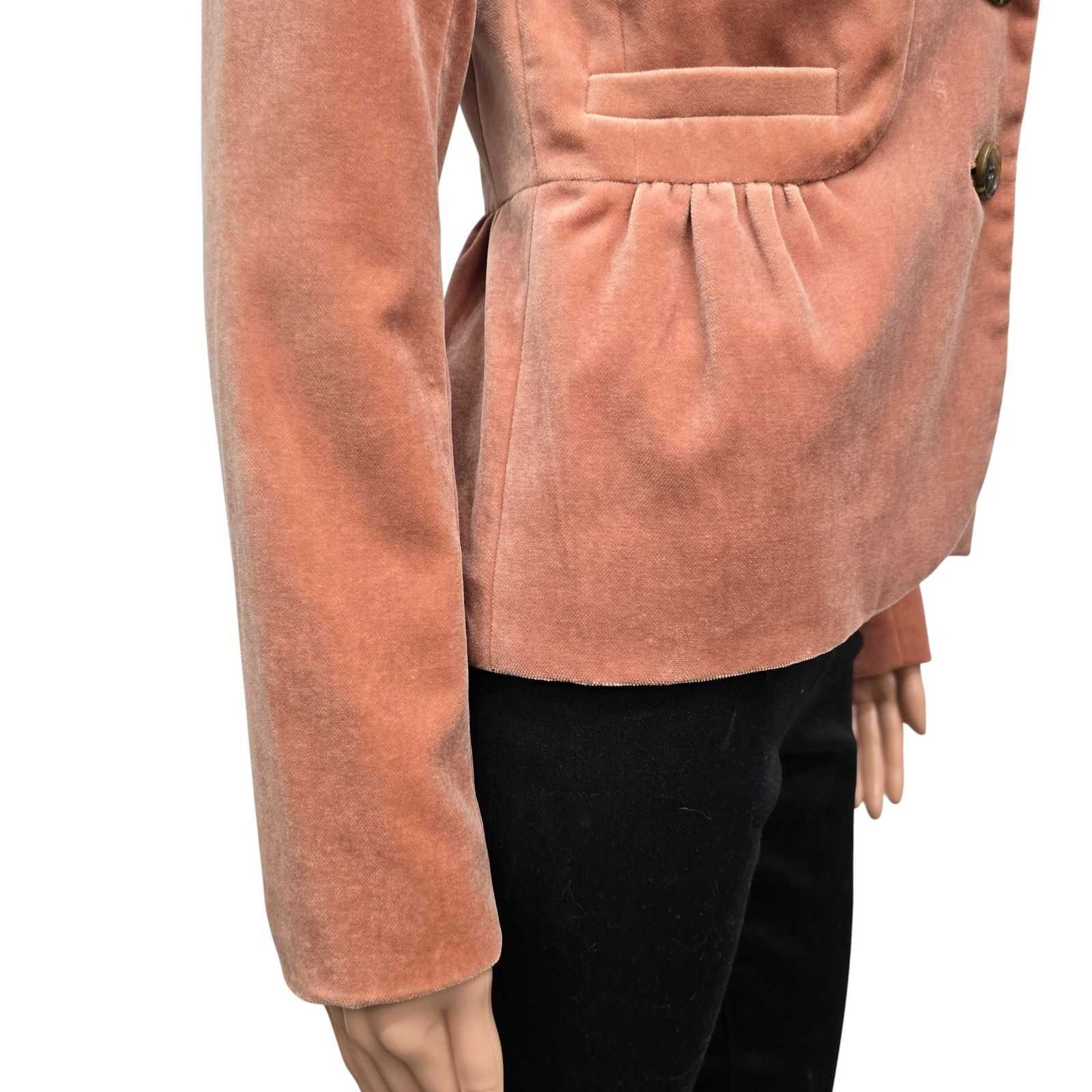 J.Crew J. Crew Velvet Velour Blazer Jacket Peplum Rouching Size 0 Size XS / US 0-2 / IT 36-38 - 9 Thumbnail
