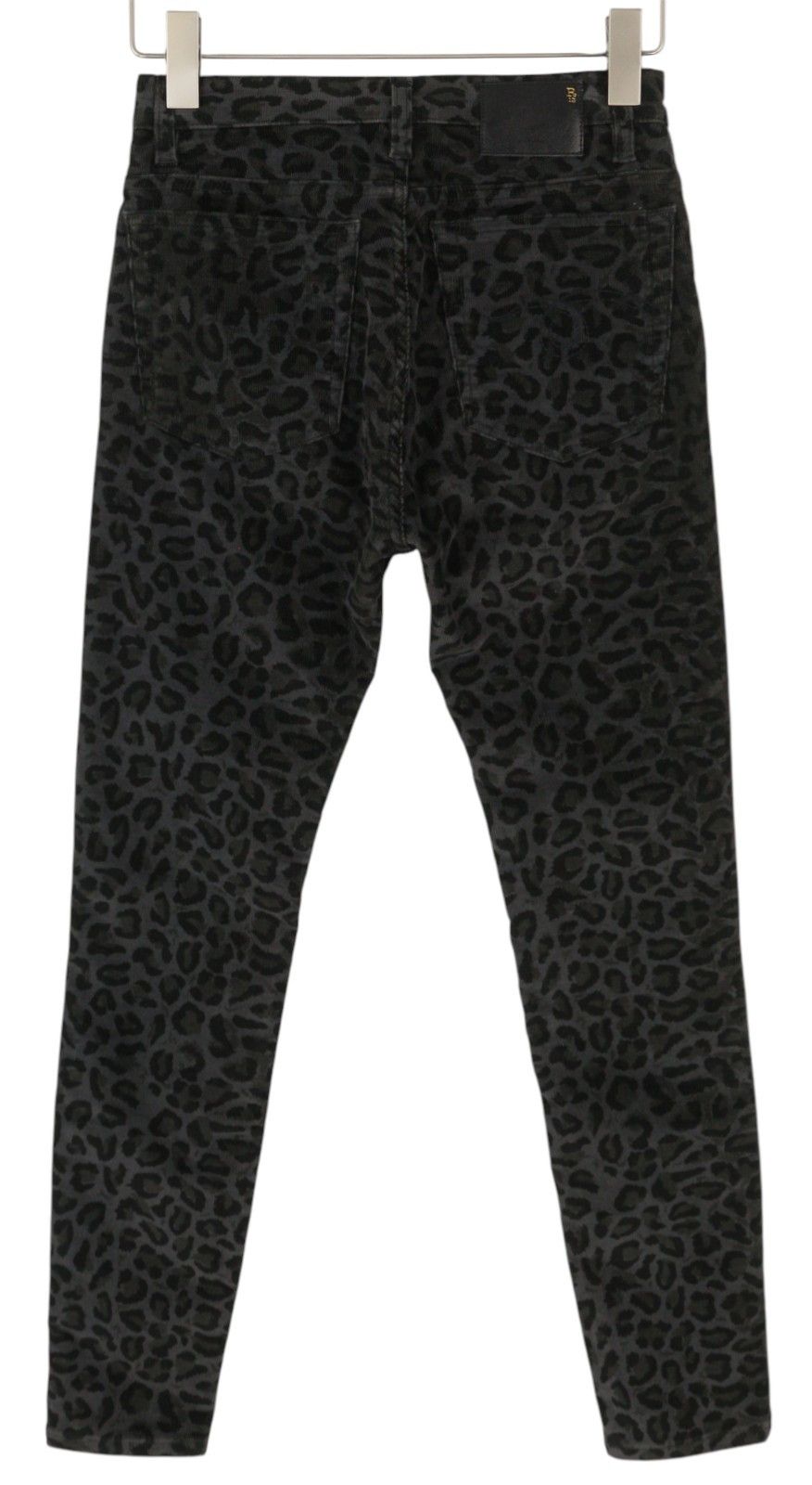 R13 HIGH RISE SKINNY 27 Leopard Corduroy Grey Trousers 85836 Size 27" / US 4 / IT 40 - 4 Thumbnail