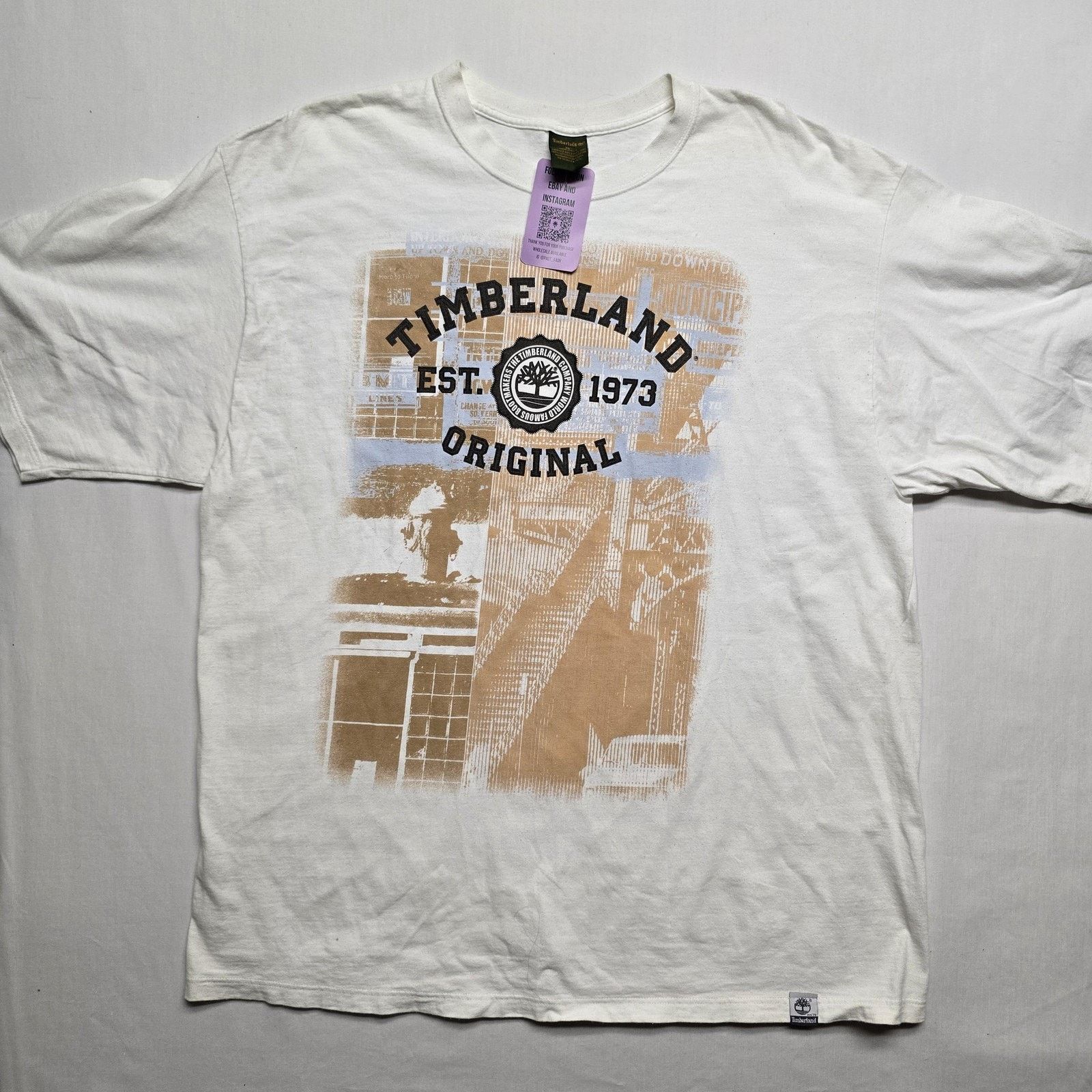 Timberland Vintage Timberland Shirt XL White Logo Tee Y2K Streewear Size US XL / EU 56 / 4 - 1 Thumbnail